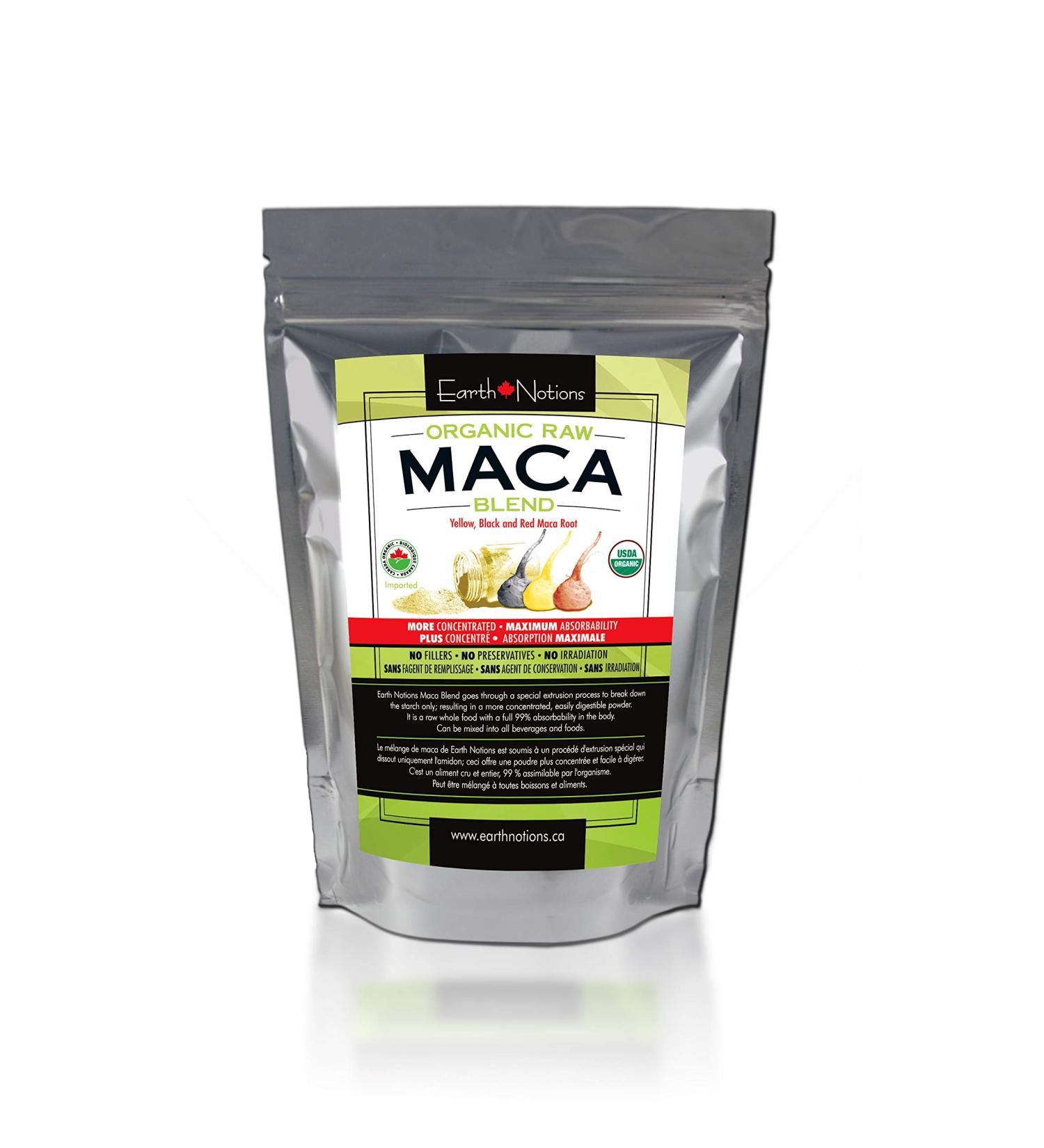 Earth Notions Organic Maca Blend Powder | Maca Root Powder | Gelatinized| Vegan | Non GMO | Preservative-Free | Gluten-Free | Non-irradiated | 1Kg - Buy Online on GoSupps.com