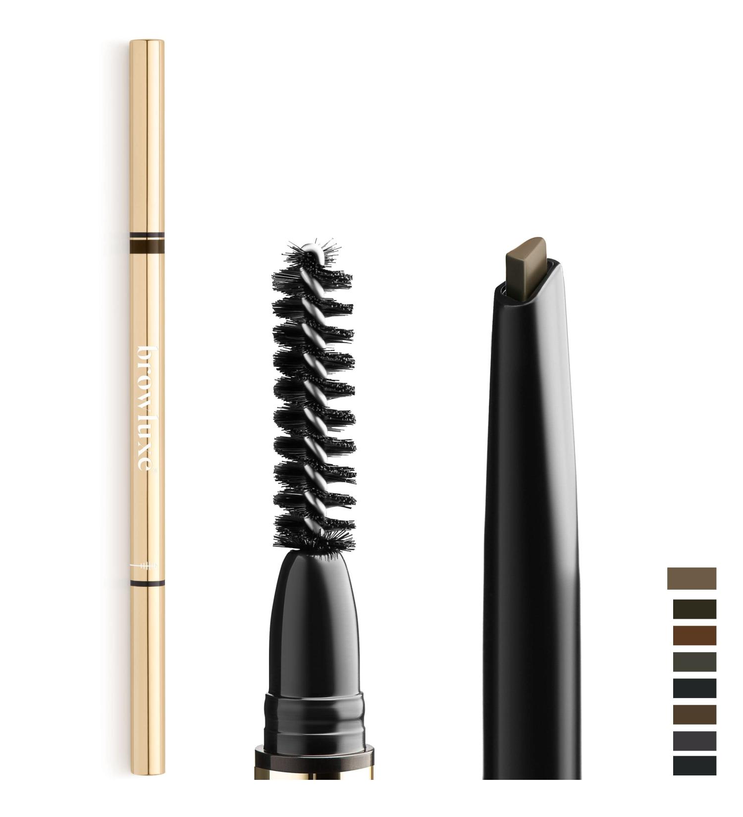 Browluxe Ultra Precise Waterproof Eyebrow Pencil in Taupe - Long Lasting Brow Pencil with Castor Oil - Buy Online on GoSupps.com