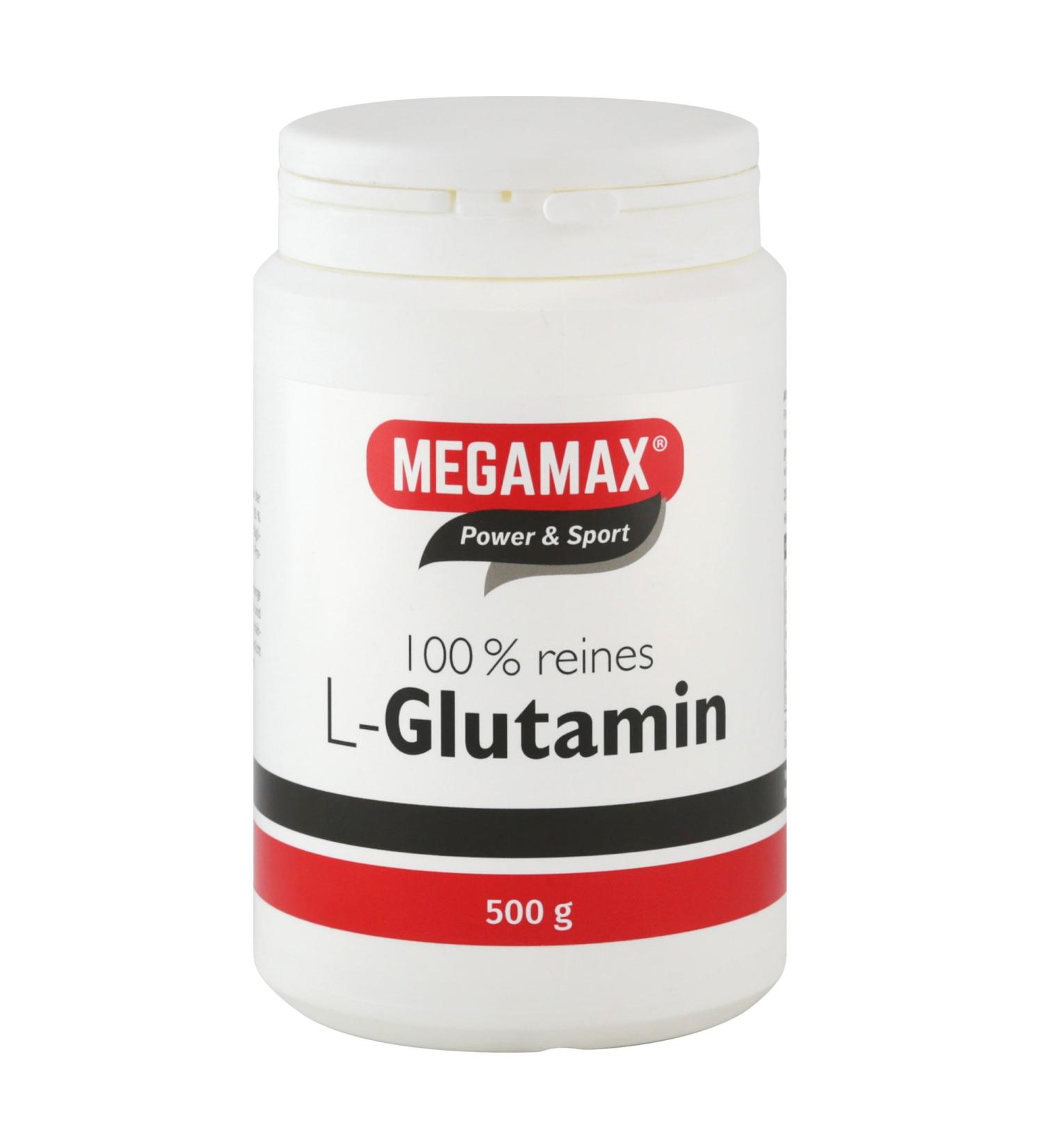 MEGAMAX L-Glutamine Powder | Optimal Muscle Building & Recovery | Best for Post-Workout Regeneration - International Shipping Available - Buy Online on GoSupps.com
