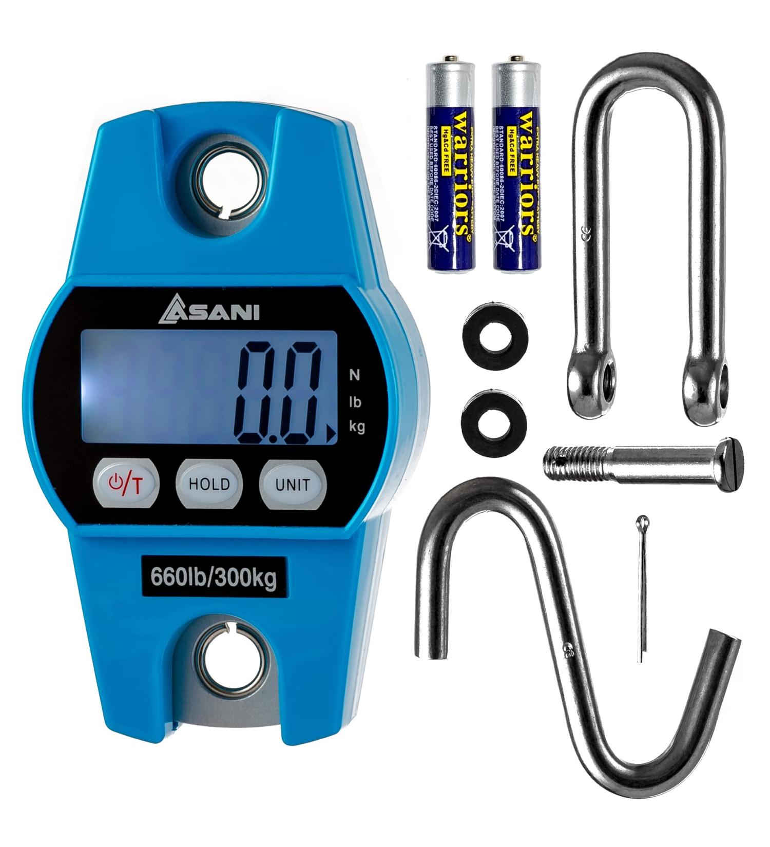 Hanging Weight Scale | 660lb Digital Electronic Weighing Scale for Hunting, Fishing, Farm, and Luggage | Accurate Sensors | Polycarbonate Blue - Buy Online on GoSupps.com