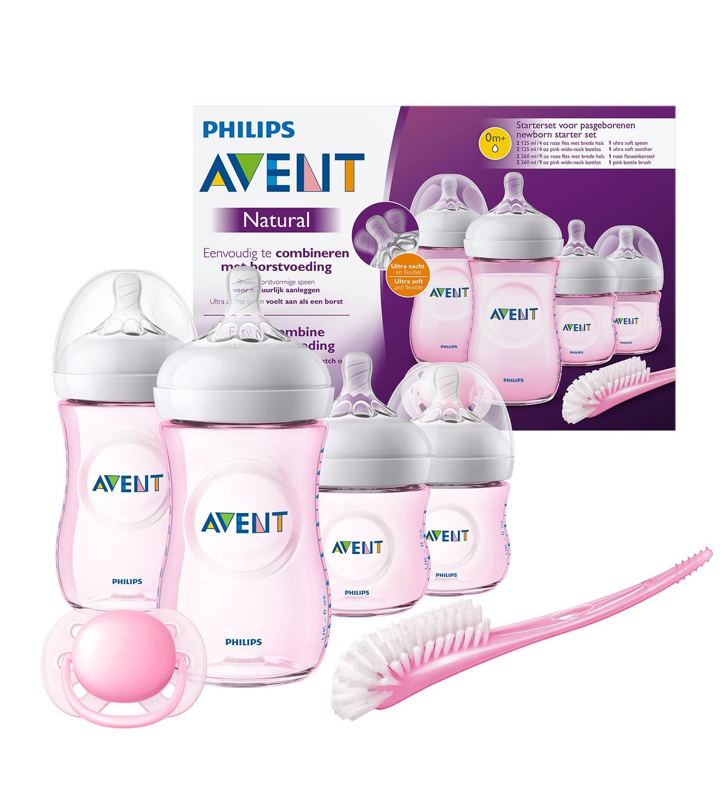 Philips Avent Baby Bottle for Newborns - Transparent Pink (Model SCD301/03) | Buy Online Worldwide - Buy Online on GoSupps.com