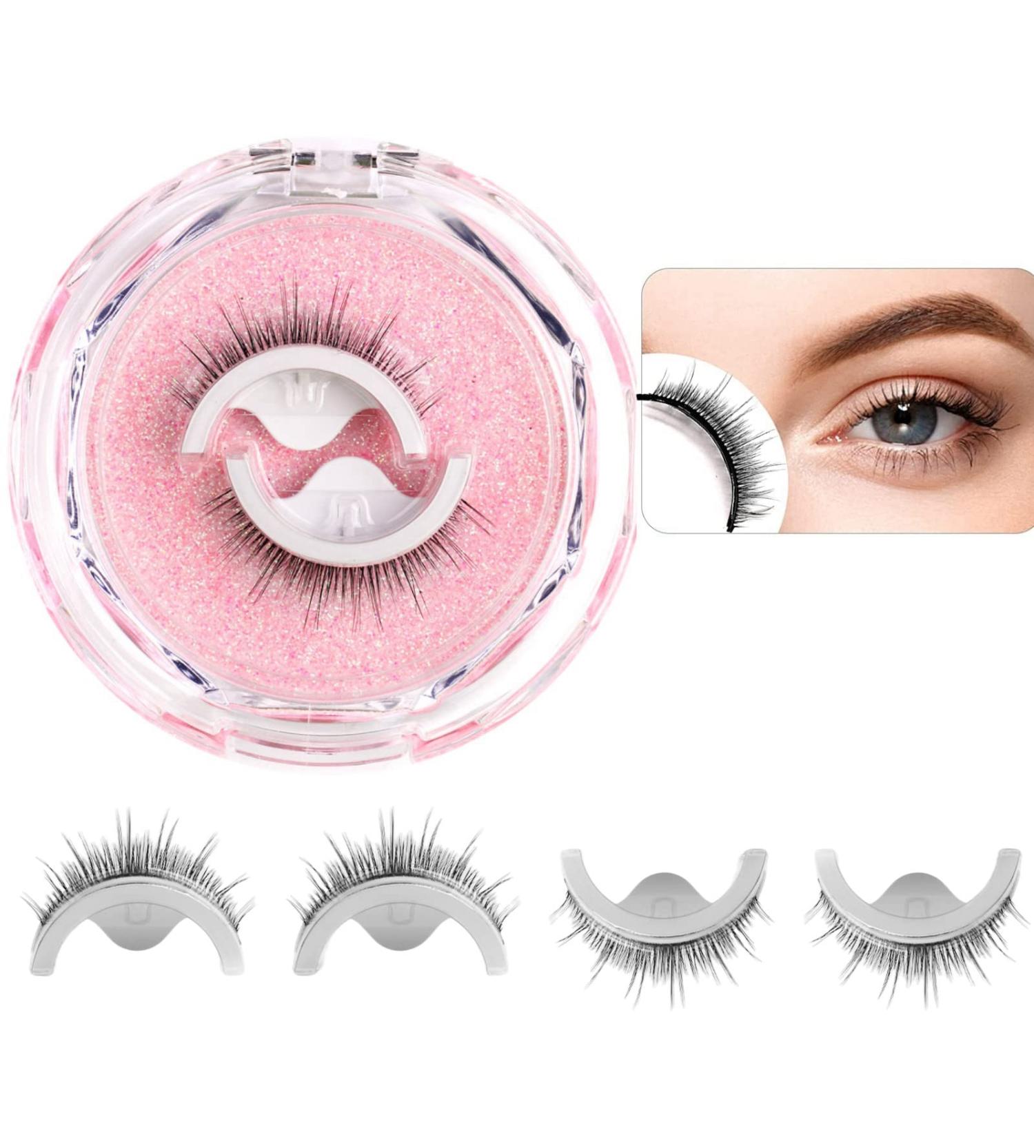 Self Adhesive Eyelashes Reusable False Eyelashes Pre Glued Eyelashes Reusable Adhesive Eyelashes Stick on Eyelashes Reusable Eyelashes Self Adhesive Lashes No Glue/Eyeliner Needed(#12) - Buy Online on GoSupps.com