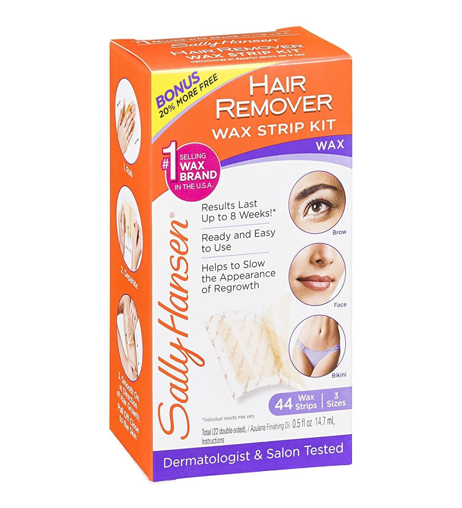 Sally Hansen Hair Removal Wax Strips-34ct, 2 pk