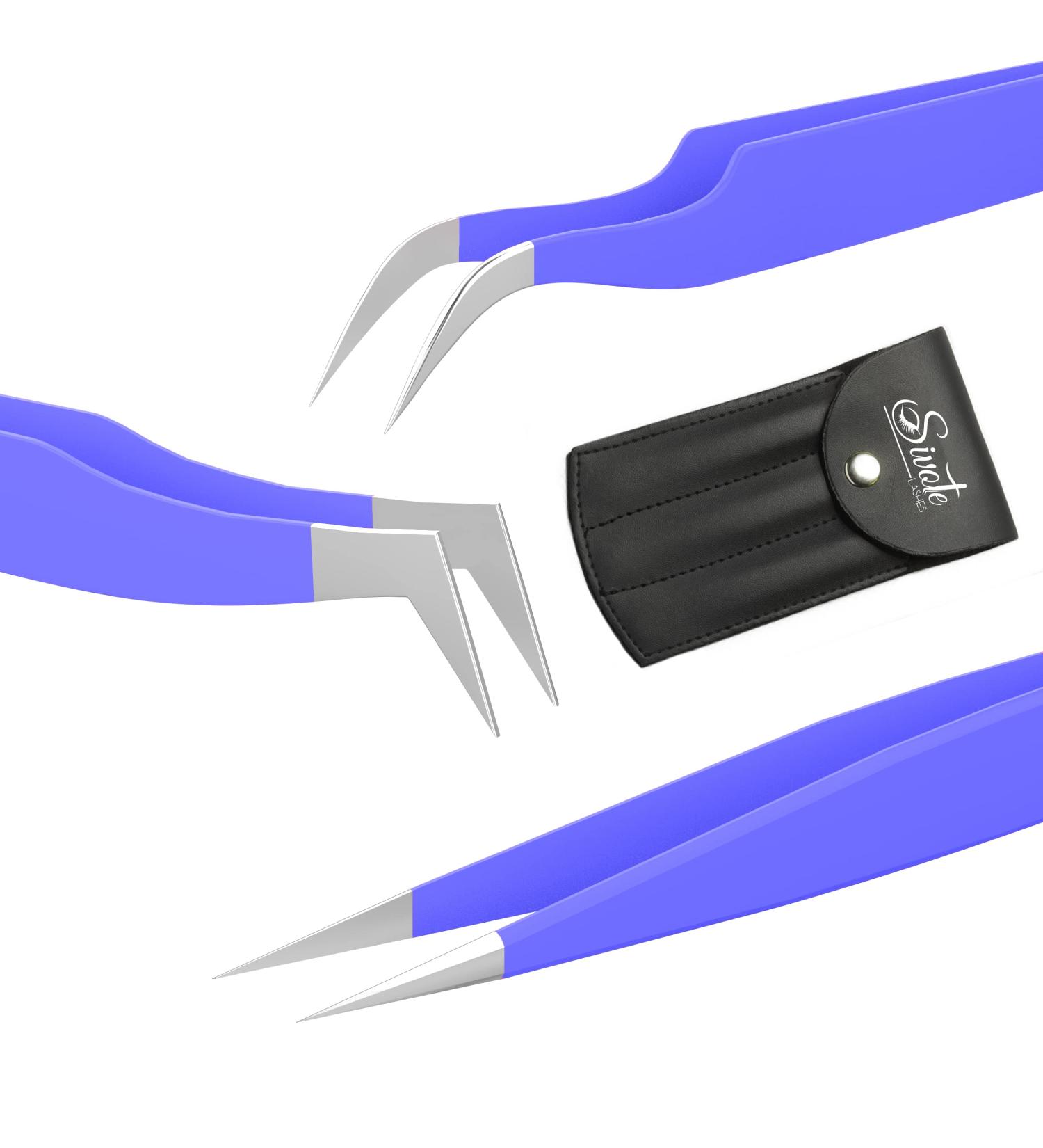 SIVOTE Lash Tweezers 3 Pack - Perfect for Volume Isolation & Classic Lashes | Purple - Buy Online on GoSupps.com