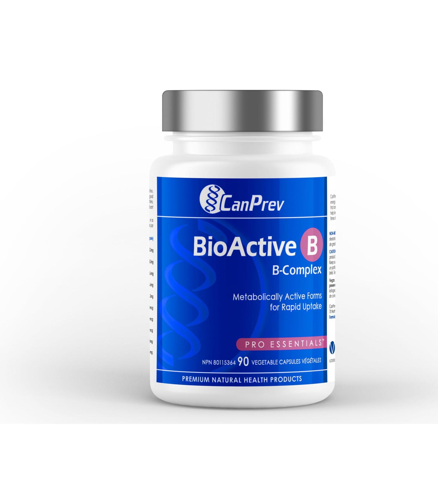CanPrev BioActive B Vitamin 90 V-Caps 30-Day Supply - B Vitamin Blend with B1 B2 B3 B5 B6 B12 Folate Biotin Choline & Inositol - Perfect for Men & Women - Support Energy & Metabolic Functions 90 count (Pack of 1) - Buy Online on GoSupps.com