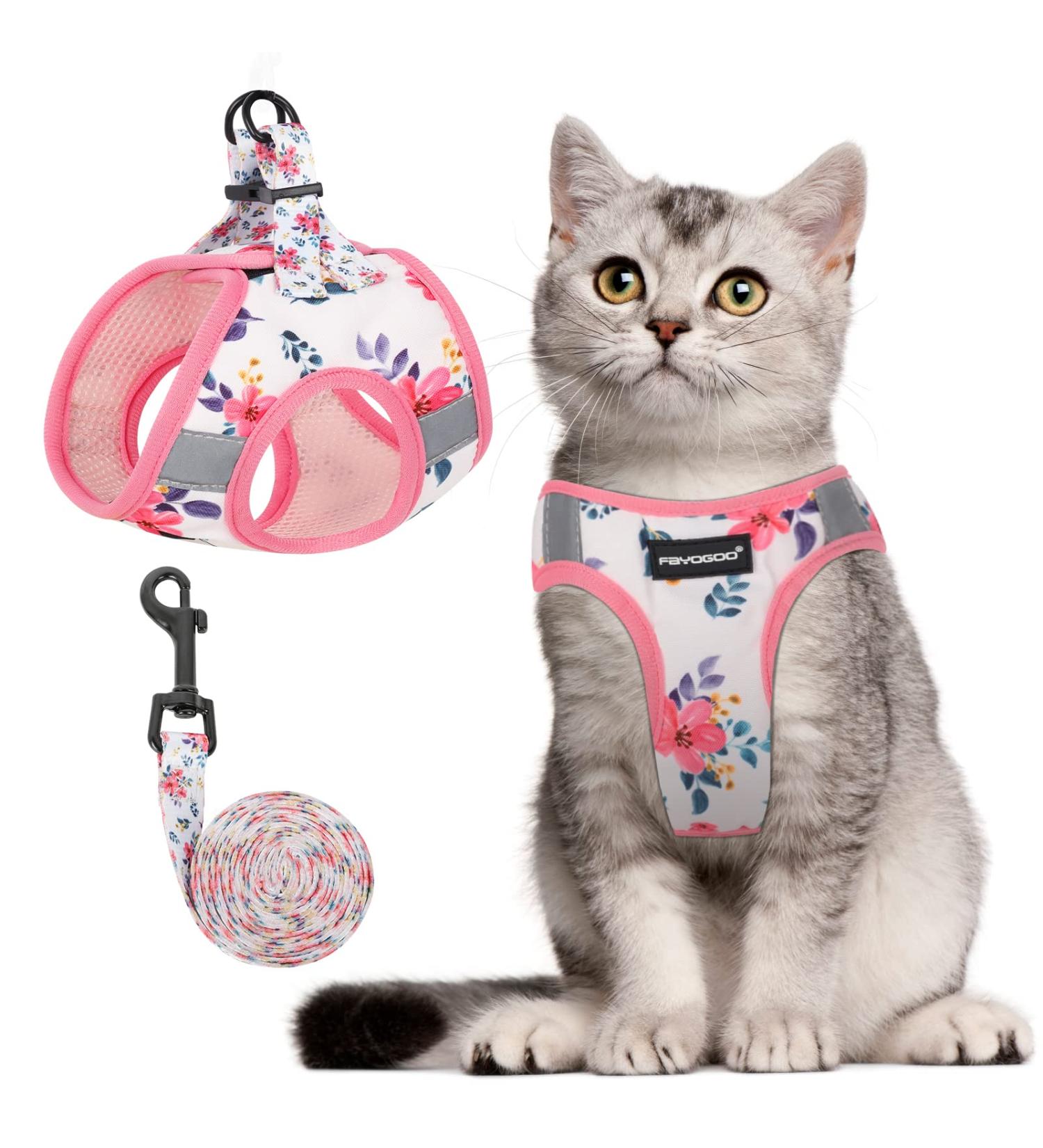 Fayogoo Cat Dishes - Durable Linen Cat Bowls with Leash & Line-Proof Design for Safe Feeding - Buy Online on GoSupps.com