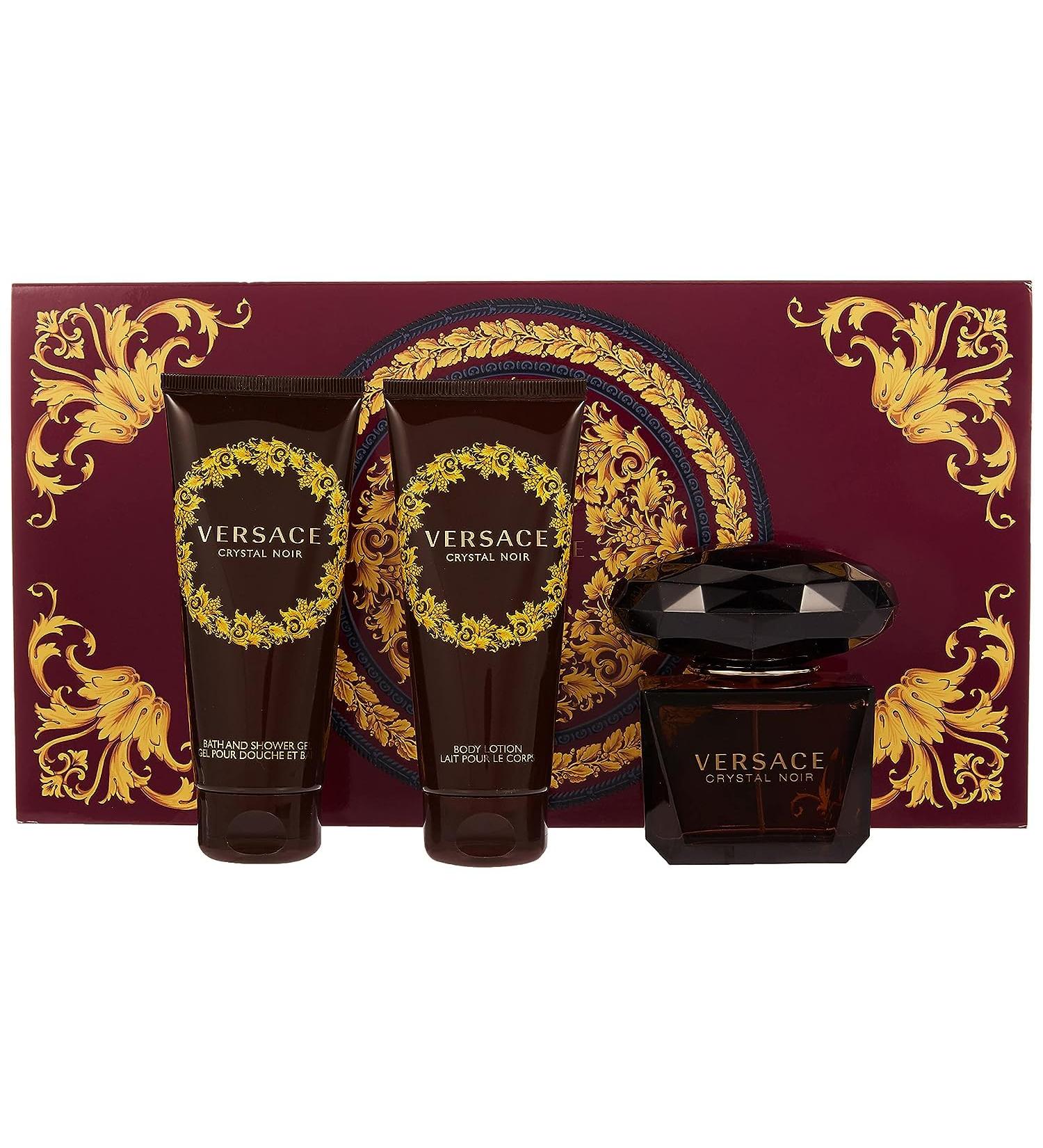 Versace Crystal Noir 4 Piece Gift Set for Women with Purse - Buy Online on GoSupps.com