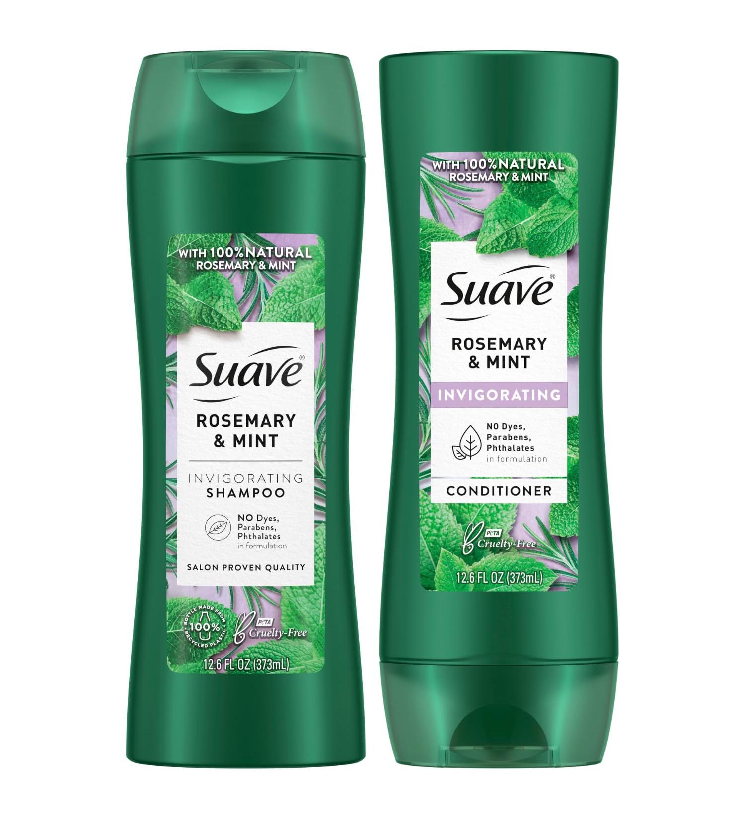 Suave Rosemary &amp; Mint Shampoo &amp; Conditioner Set - Hair Strengthening Invigorating Clarifying 12.6 Oz Each | International Shipping - Buy Online on GoSupps.com