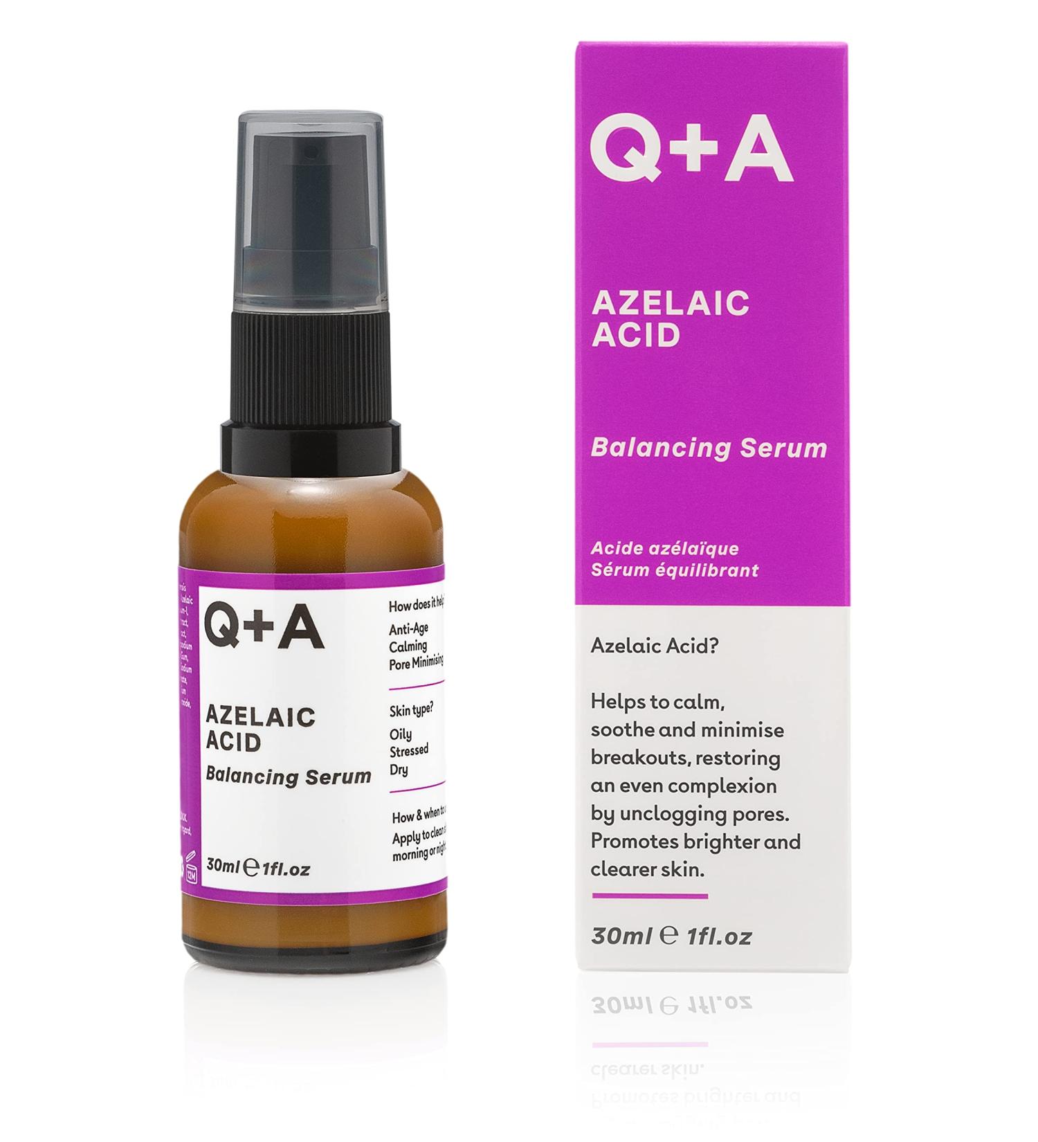 Q+A Azelaic Acid Balancing Serum with Zinc PCA & Antioxidants - 30ml - Buy Online on GoSupps.com