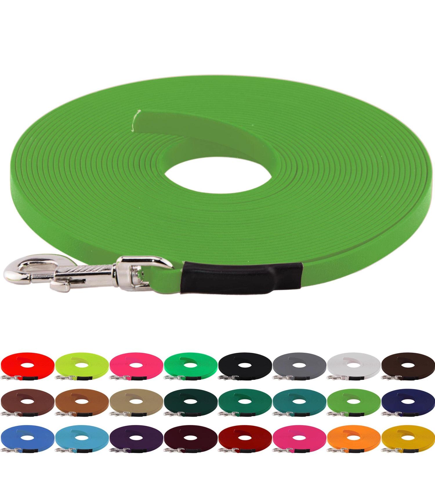 Buy LENNIE BioThane Towline for Dogs 15-25kg | 1m Apple Green | Durable Lightweight & Non-Tangle - Buy Online on GoSupps.com