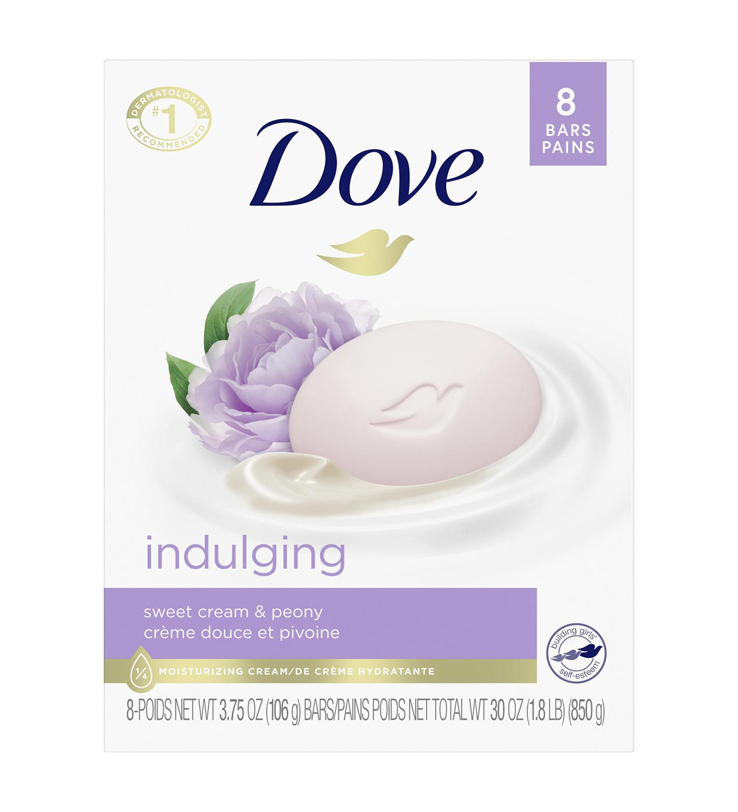 Dove Beauty Bar Sweet Cream 3.75 oz - Pack of 8 | Moisturizing Gentle Skin Cleanser - Buy Online on GoSupps.com
