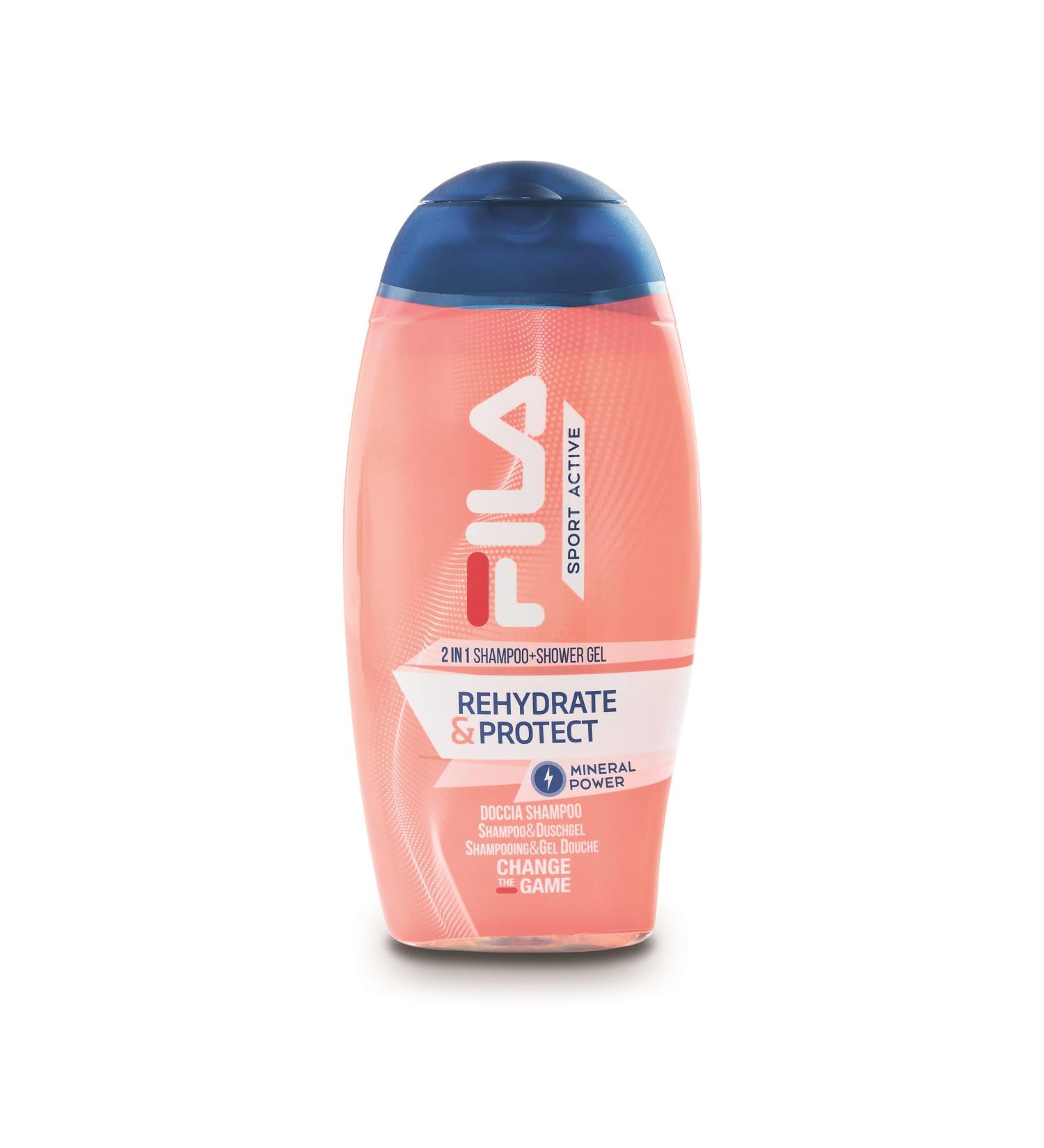 Fila Rehydrate & Protect Woman Shampoo Shower Gel - Nourishing Cleaning for Sports and Streetwear Fans | 250 ml Shower Gel