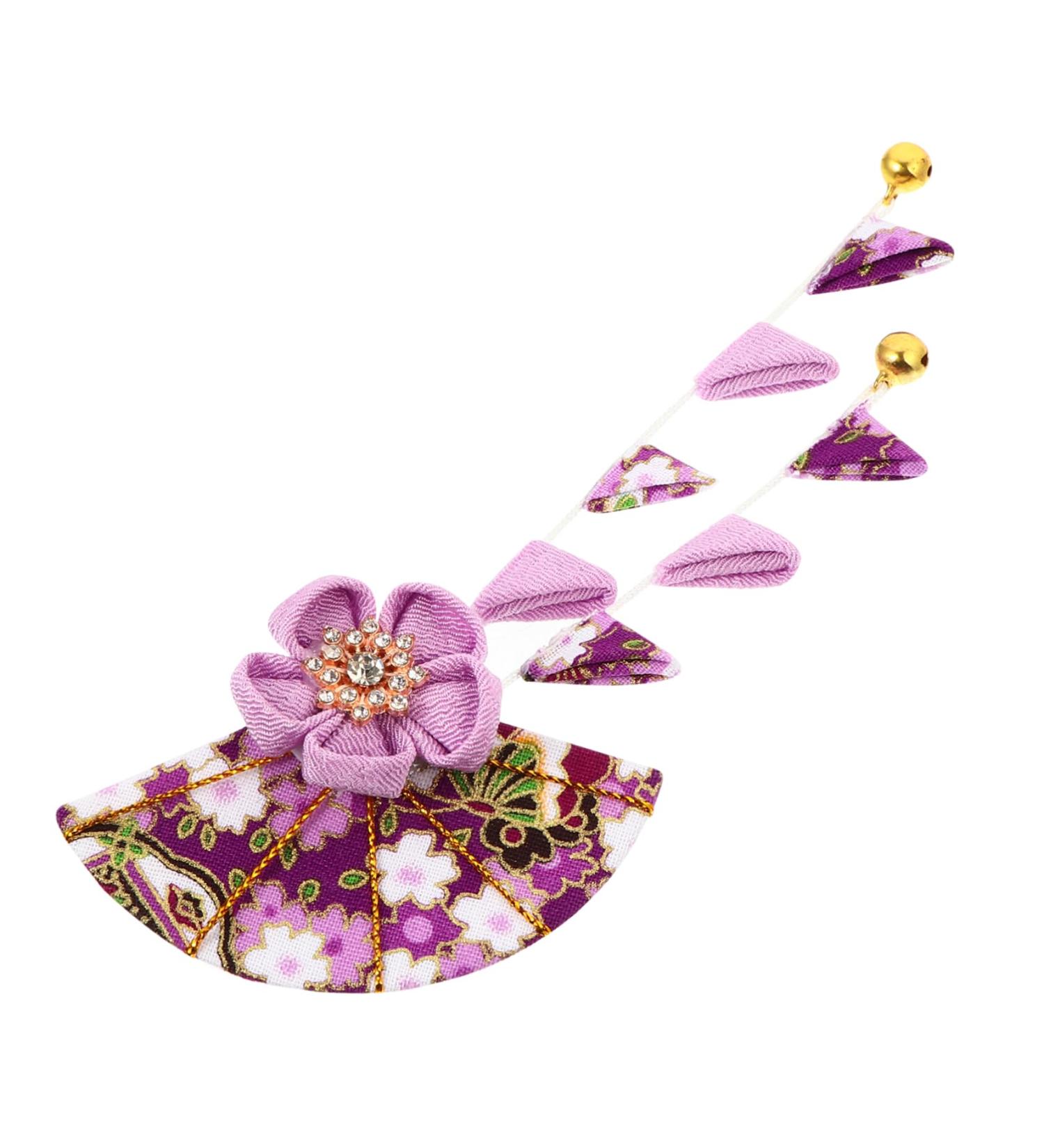 minkissy 1pc Japanese Style Headgear Japanese Hair Clips Womens Hair Clips Classic Flower Hair Clip Hair Ornaments for Women Japanese Style Headdress Geisha Purple Rhinestones Miss Kimono 15 5.5cm Purple - Buy Online on GoSupps.com