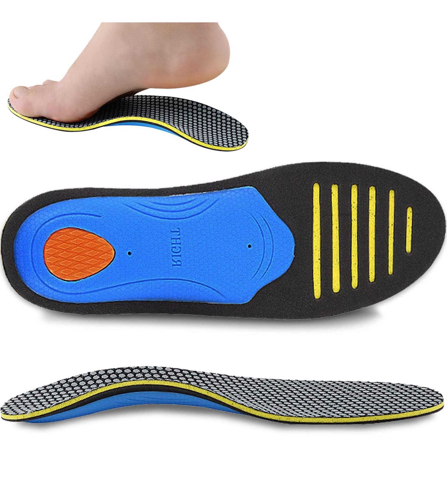 Plantar Fasciitis Arch Support Insoles for Men & Women - Shock Absorbing Orthotic Insoles for Flat Feet & High Arch Pain Relief - Comfort Fit for S Sizes (Men 4-8 Women 5.5-9.5 - Buy Online on GoSupps.com