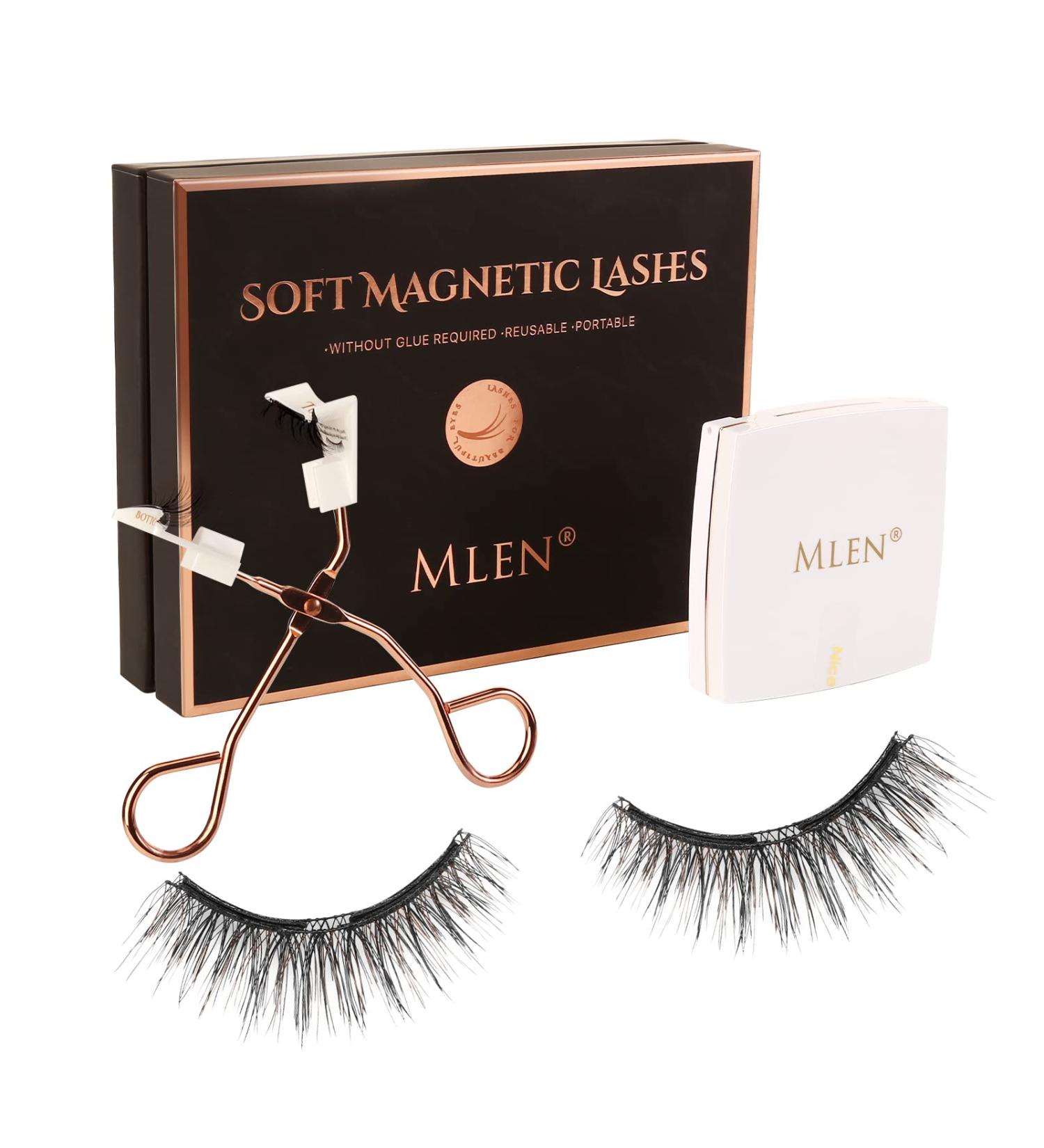 MLEN Dual Magnetic Eyelashes - Reusable 3D False Lashes with Soft Magnets - Style A - Buy Online on GoSupps.com