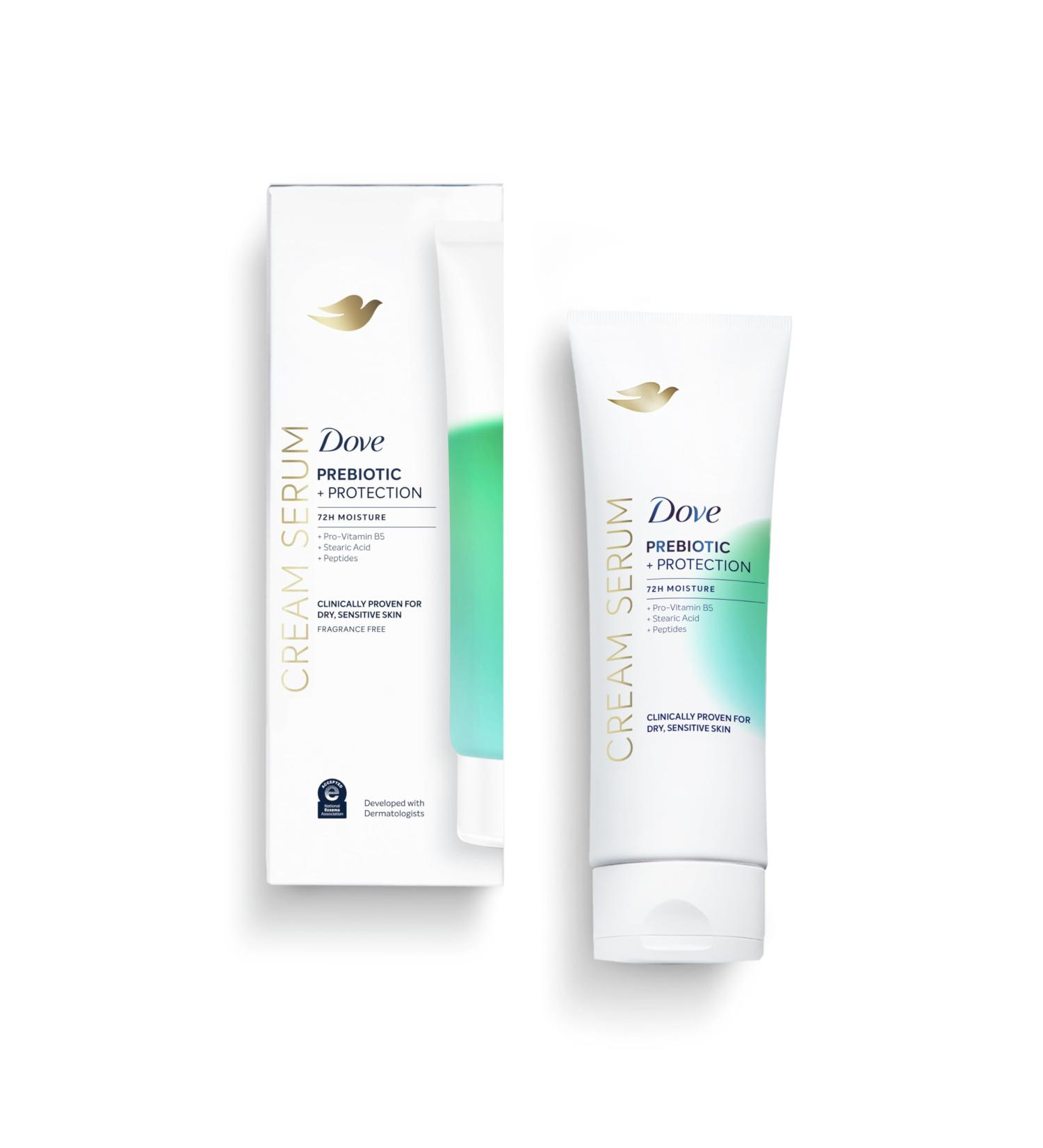 Dove Cream Serum for Dry Sensitive Skin - Prebiotic & Protection with Pro-Vitamin B5 Peptides - 8 oz | International Shipping - Buy Online on GoSupps.com