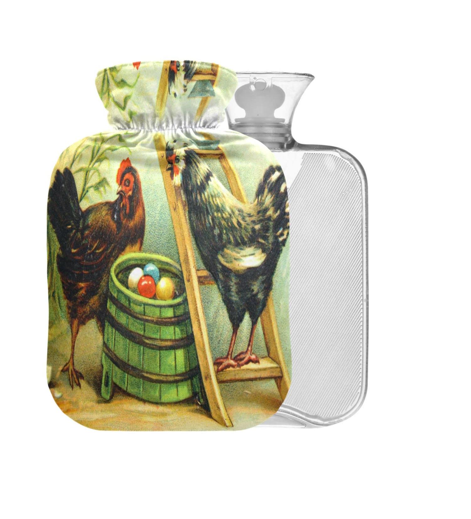 Hot Water Bottle with Cover - 1L Small Pain Relief Bag for Bed Hands & Feet - BAP-Free - Buy Online on GoSupps.com