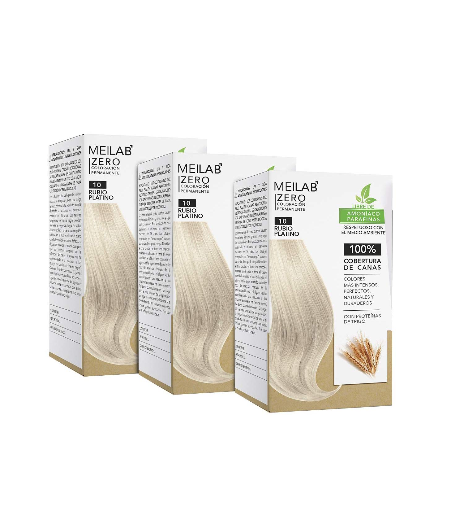 Meilab Ammonia-Free Permanent Hair Color - Bright Light Blonde #10 - 3 Pack - Long-Lasting Color for International Shipping - Buy Online on GoSupps.com