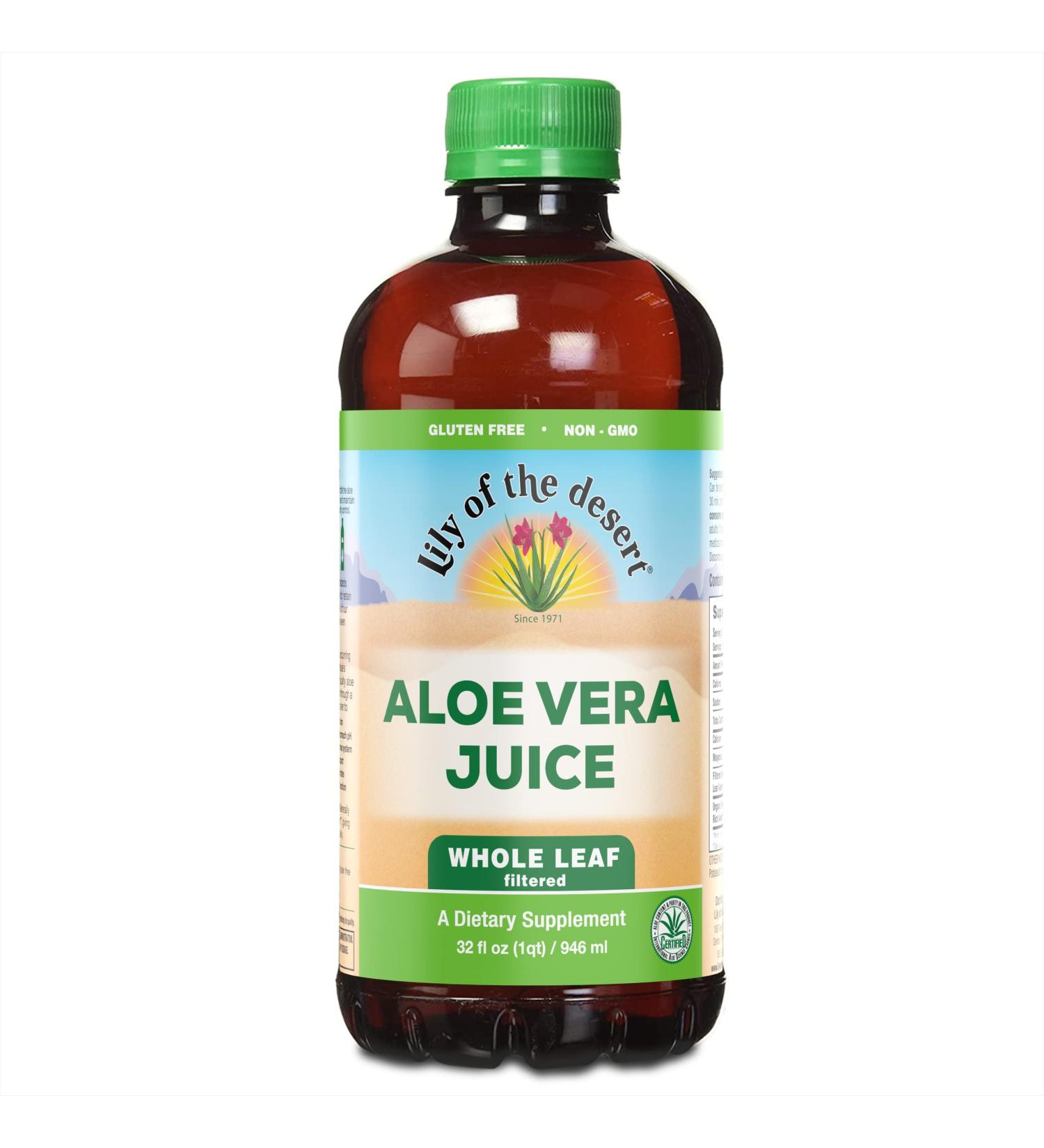 Lily Of The Desert Aloe Vera Juice (Whole Leaf 32oz) - Natural Whole Leaf 32 Fl Oz - Buy Online on GoSupps.com