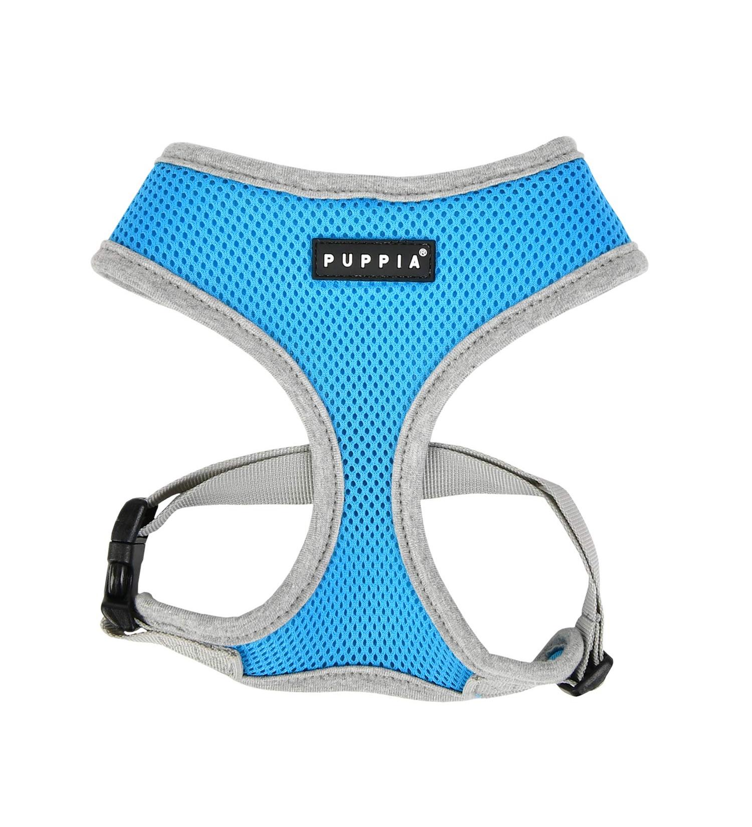Puppia Soft Dog Harness for Small & Medium Dogs - Comfortable Adjustable Soft Harness II in Sky Blue - Buy Online on GoSupps.com