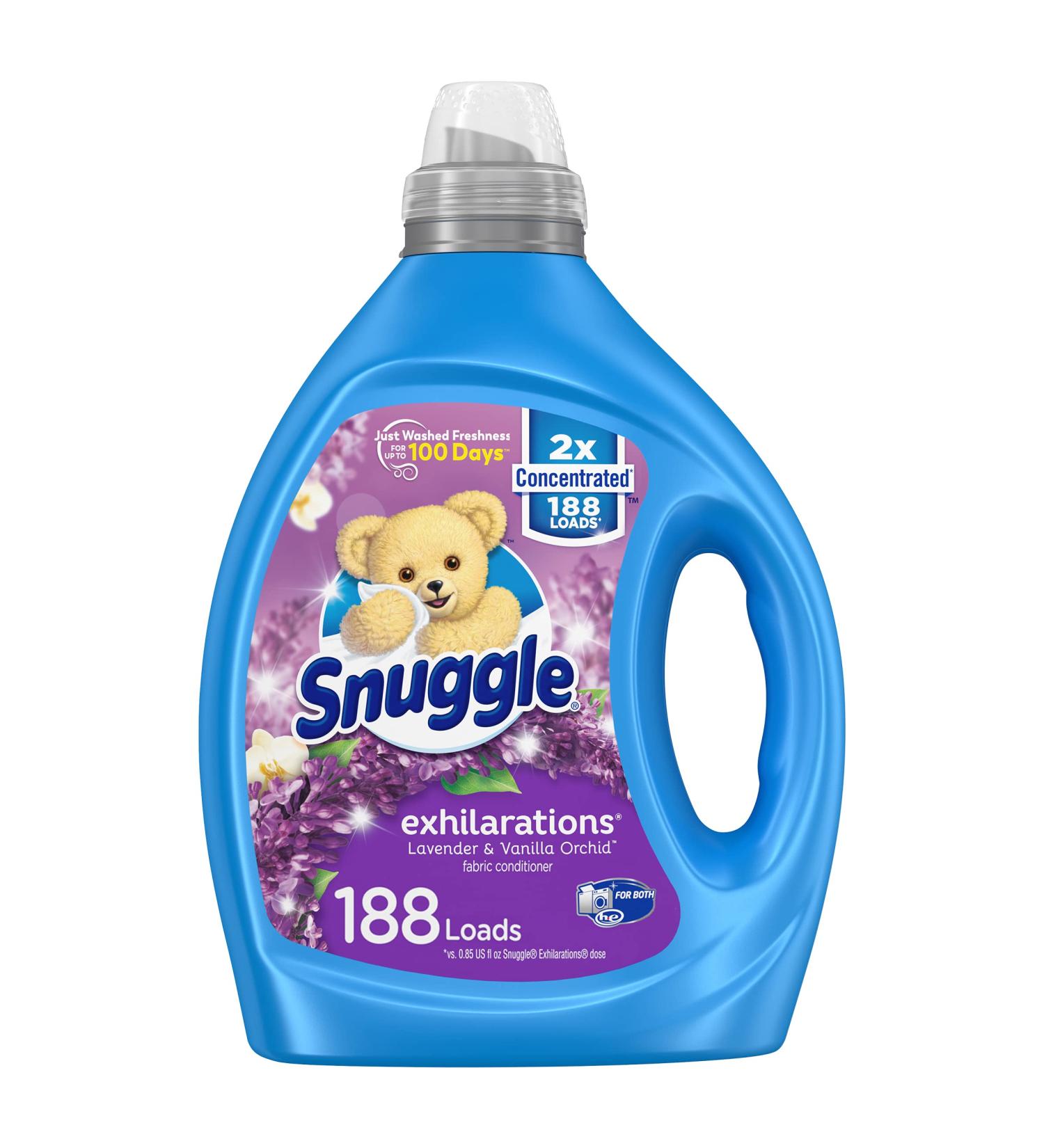 Snuggle Exhilarations Lavender and Vanilla Orchid Liquid Fabric Softener - 2X Concentrated, 188 Loads - Buy Online on GoSupps.com