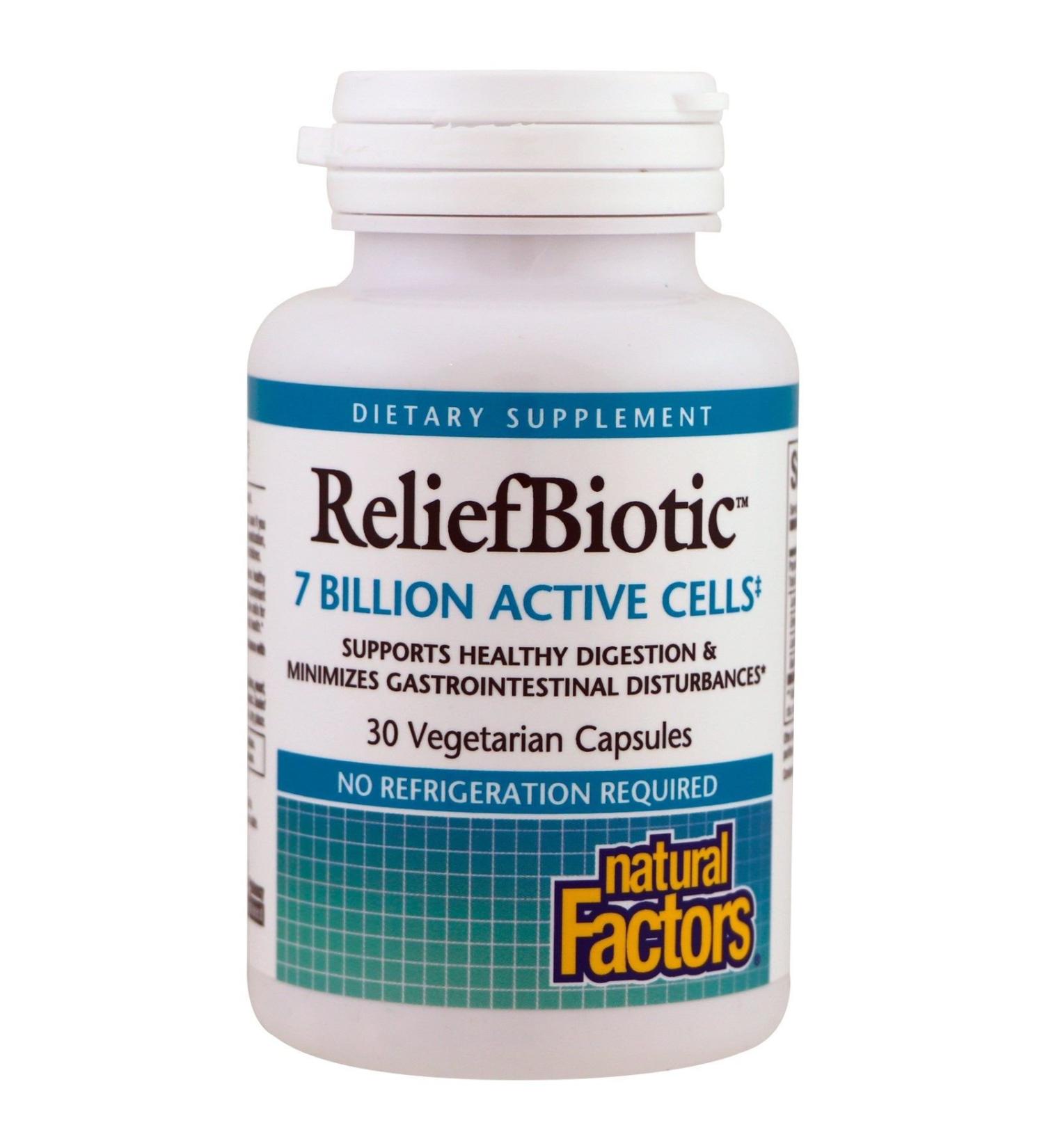 Natural Factors ReliefBiotic IB 7 Billion 30 Vegetarian Capsules