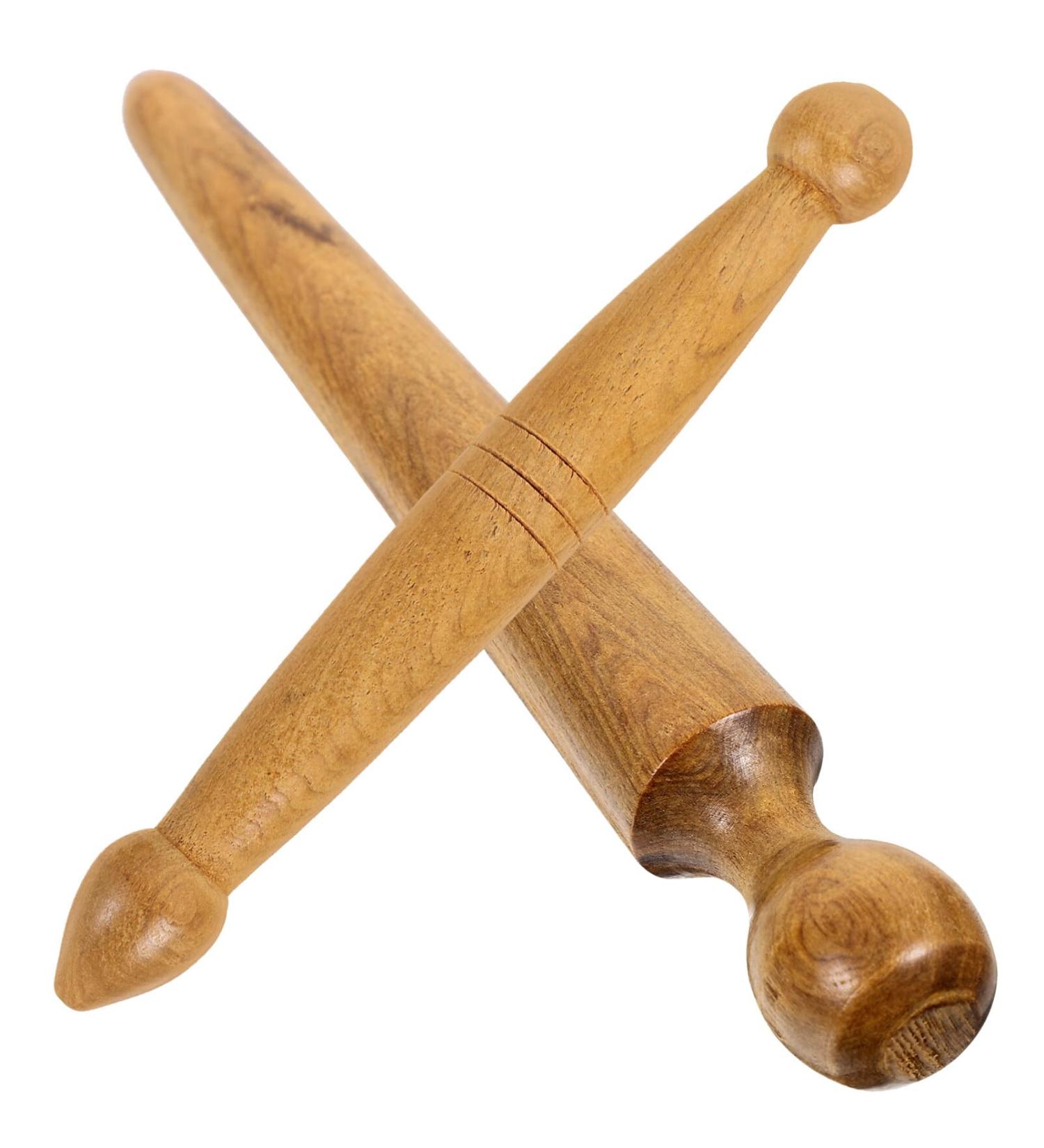 Healeved Hand Tool Set - 2 Wooden Reflex Zone Massage Sticks for Feet Hands and Body - Thai Massage Tools for Trigger Points Relaxation - Buy Online on GoSupps.com