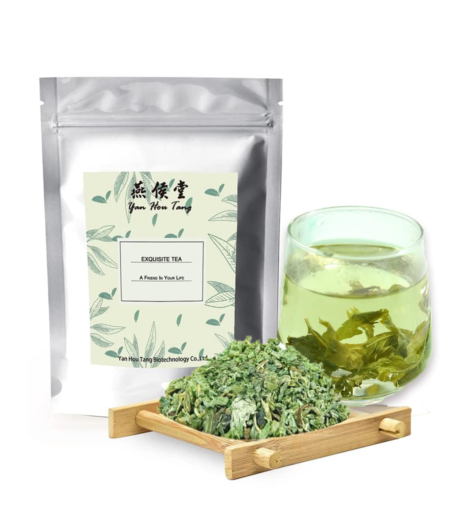 YanHouTang Organic Peppermint Tea Loose Leaf Herbal Tea Calm and Refreshing Mint Tea Healthy & Caffeine Free Expelling Wind and Clearing Away Heat 225g - Buy Online on GoSupps.com