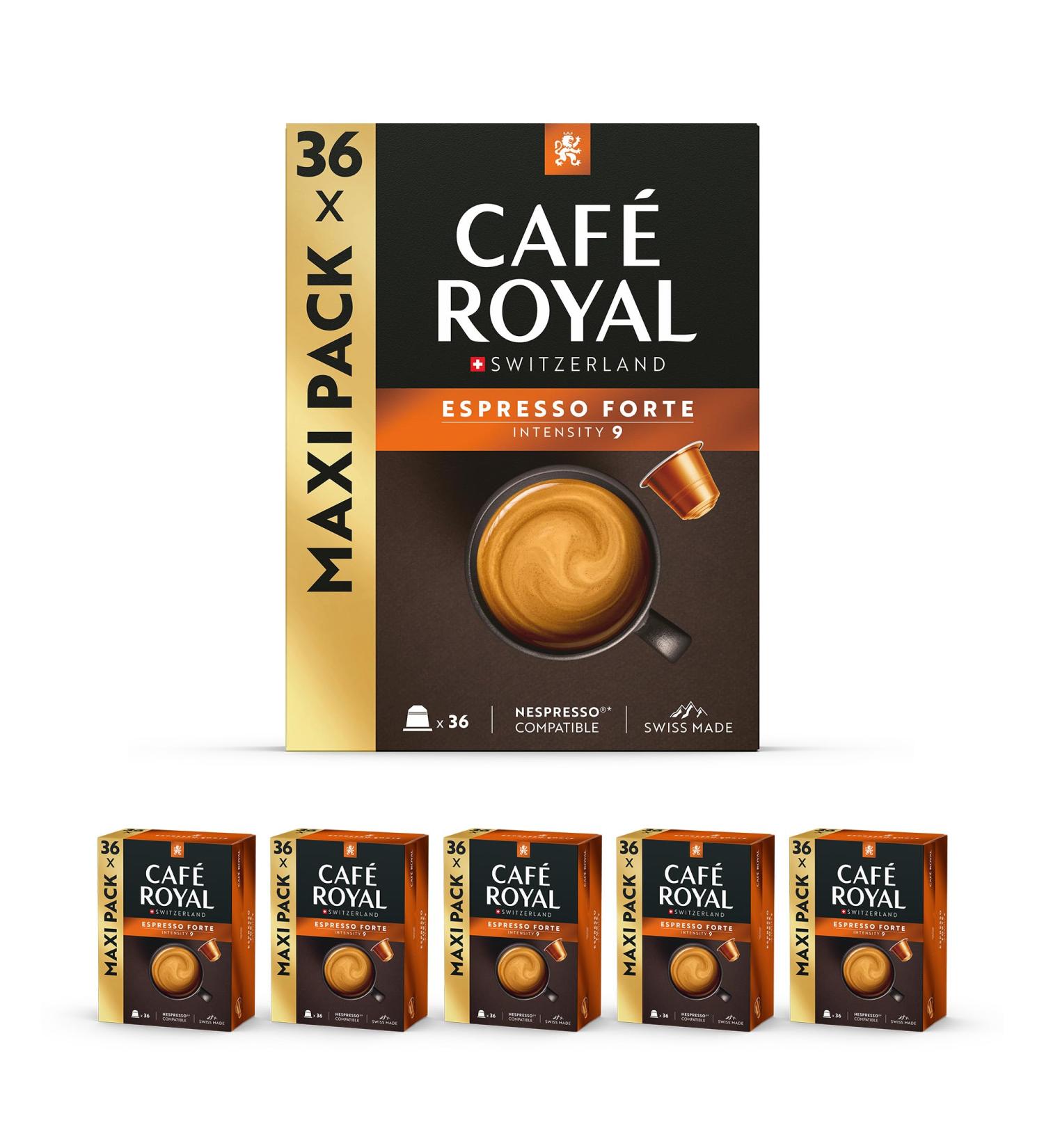 180 Aluminium Capsules - Caf Royal Pro | 5 x 36 - Compatible with Nespresso * Alu Coffee Machines for Home Use - Strong Espresso Flavor - Buy Online on GoSupps.com