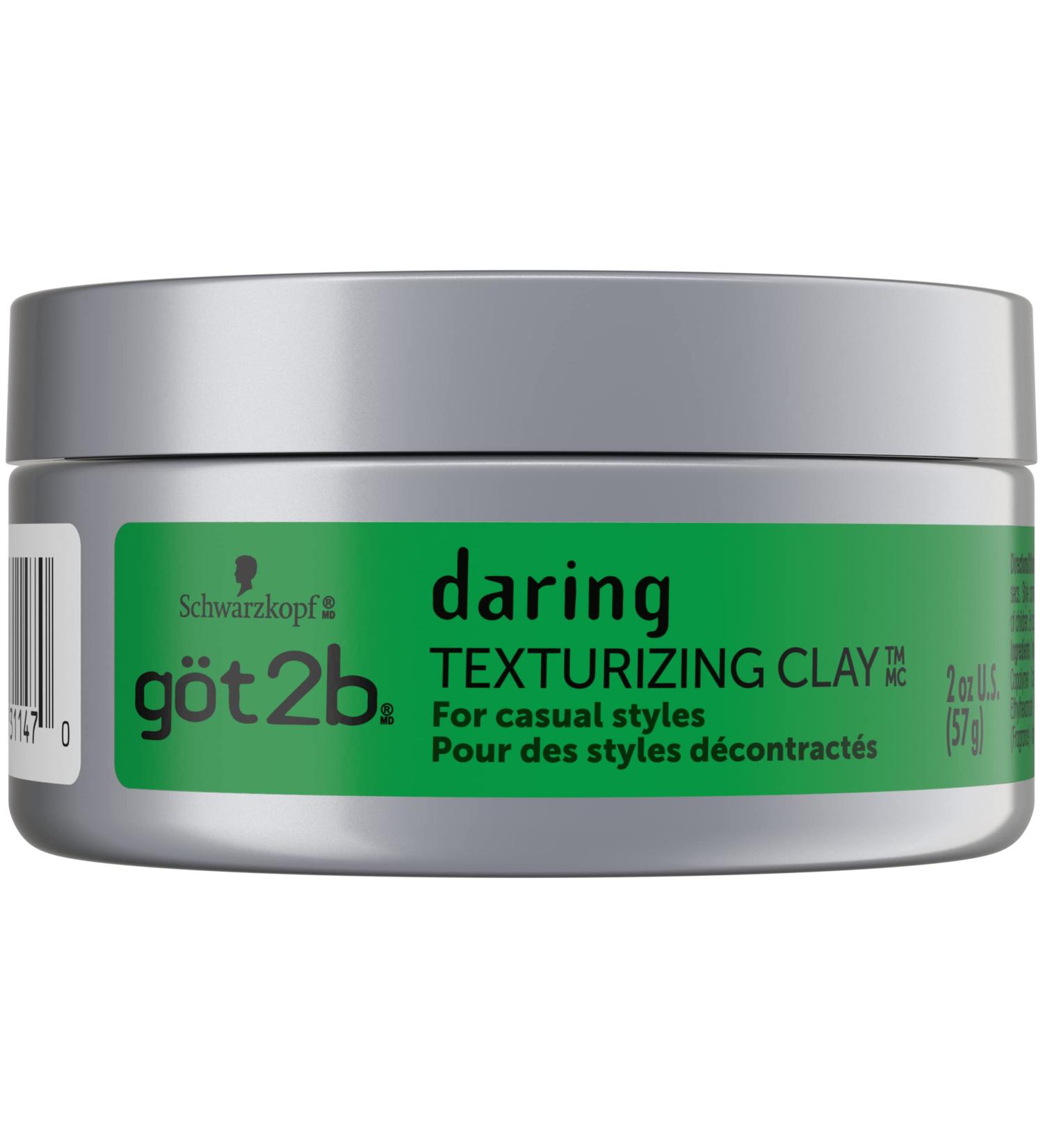 Schwarzkopf Got 2B Daring Texturizing Clay 2oz - Best Hair Styling Product for All Hair Types | International Shipping Available - Buy Online on GoSupps.com