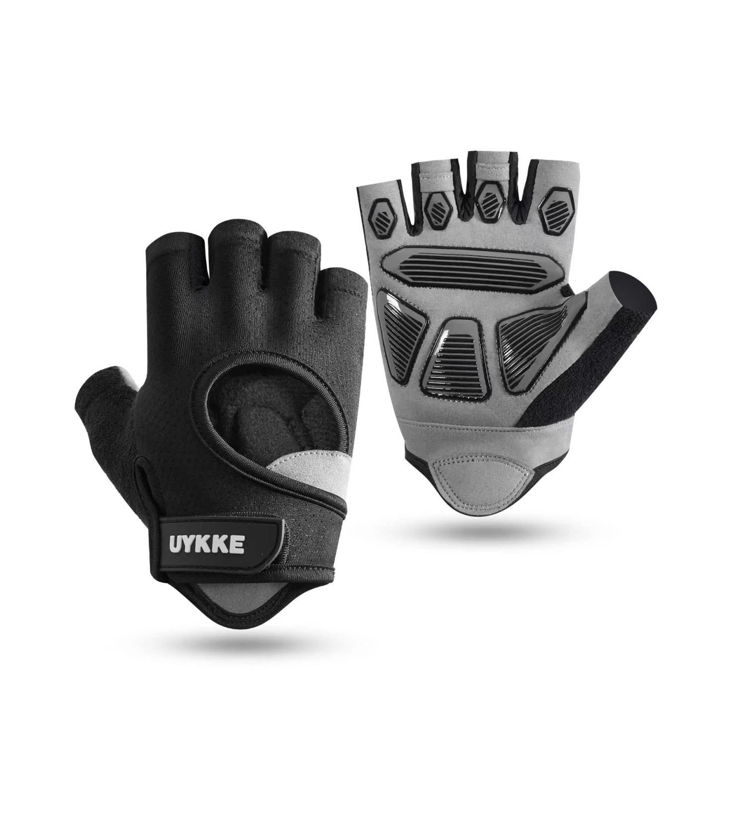 Uykke Fitness Gloves for Men & Women | CrossFit Bodybuilding Cycling & Gym Training - M Gray - Buy Online on GoSupps.com