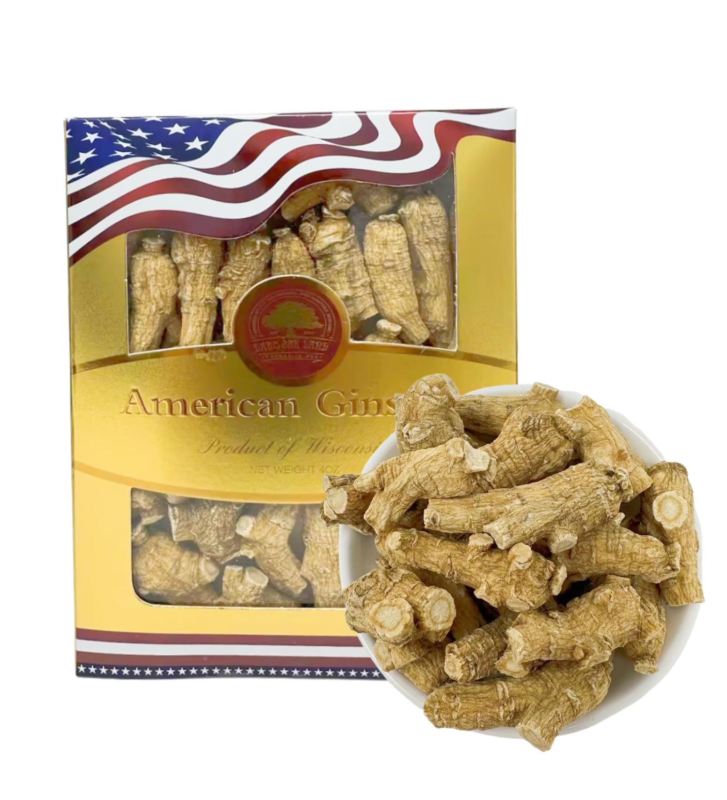 American Wisconsin Farmed Ginseng Root Cultivated Wisconsin American Ginseng Energy for Men & Women 4oz/Box 4OZ - Wild Ginseng Root - Buy Online on GoSupps.com