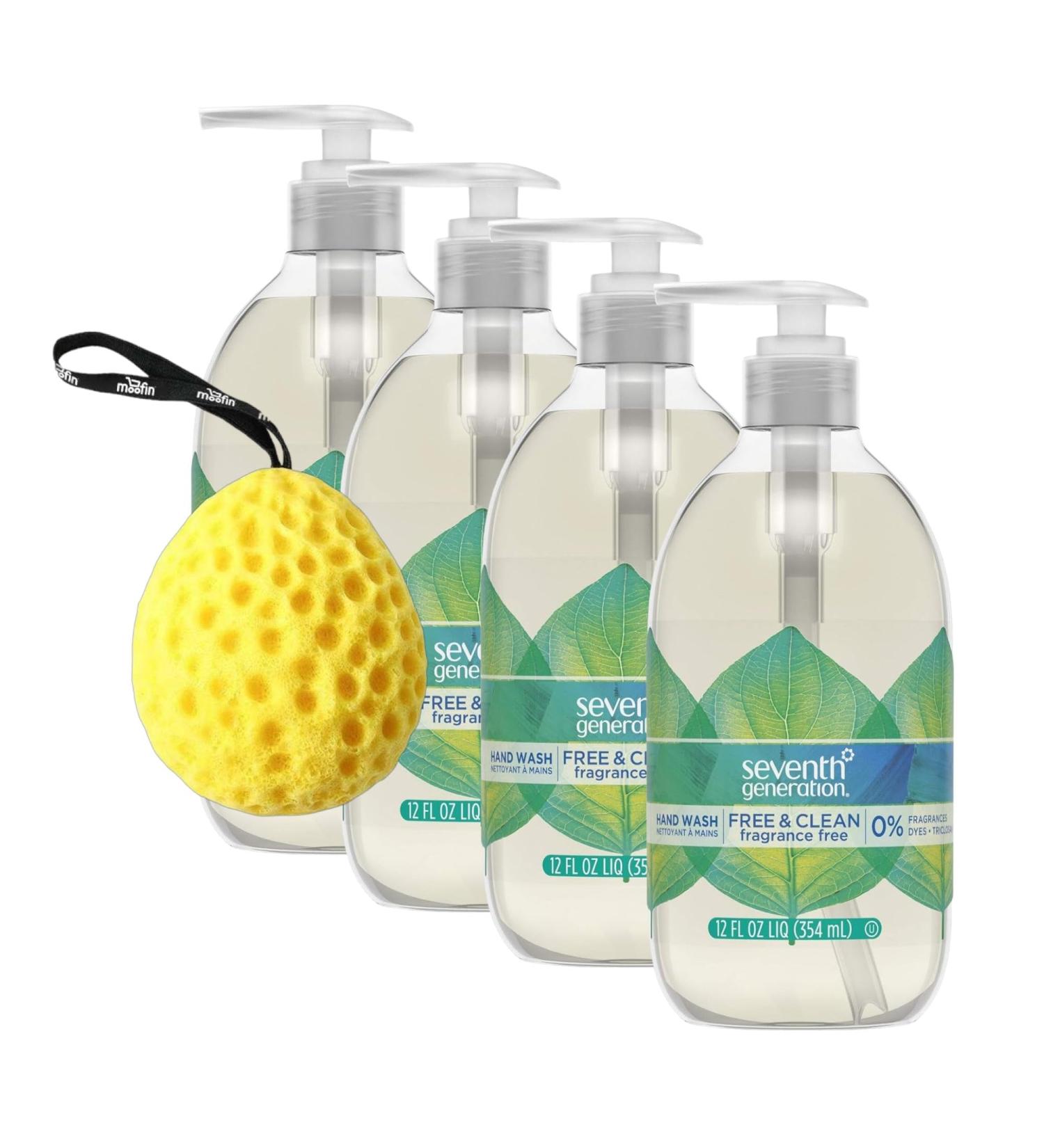 Seventh Generation Free & Clear Unscented Hand Soap | Plant-Based Moisturizing Formula | 12 fl oz | Ideal for Home or Office | Easy Pump | Pack of 4 - Buy Online on GoSupps.com