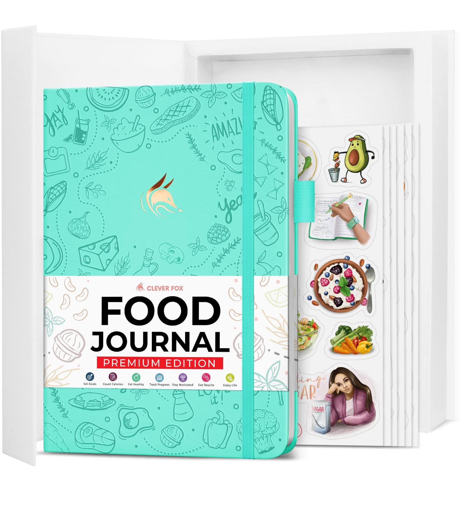 Clever Fox Food Journal: Premium Daily Meal Tracker & Calorie Log for Weight Loss | Nutrition & Diet Diary for Men & Women | Bariatric Meal Tracking | A5 Size - Turquoise - Buy Online on GoSupps.com