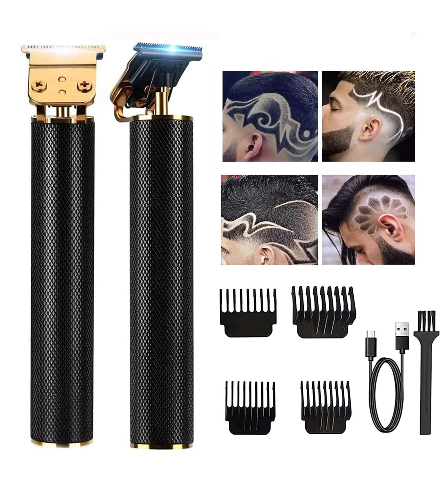 Professional Rechargeable Hair Trimmer Clipper with Zero-Gapped T-Blade - Close Cutting Cordless Clippers for Men - Ideal for Haircuts, Beard Grooming - Barbershop Quality (Black, 4 Combs) - Buy Online on GoSupps.com