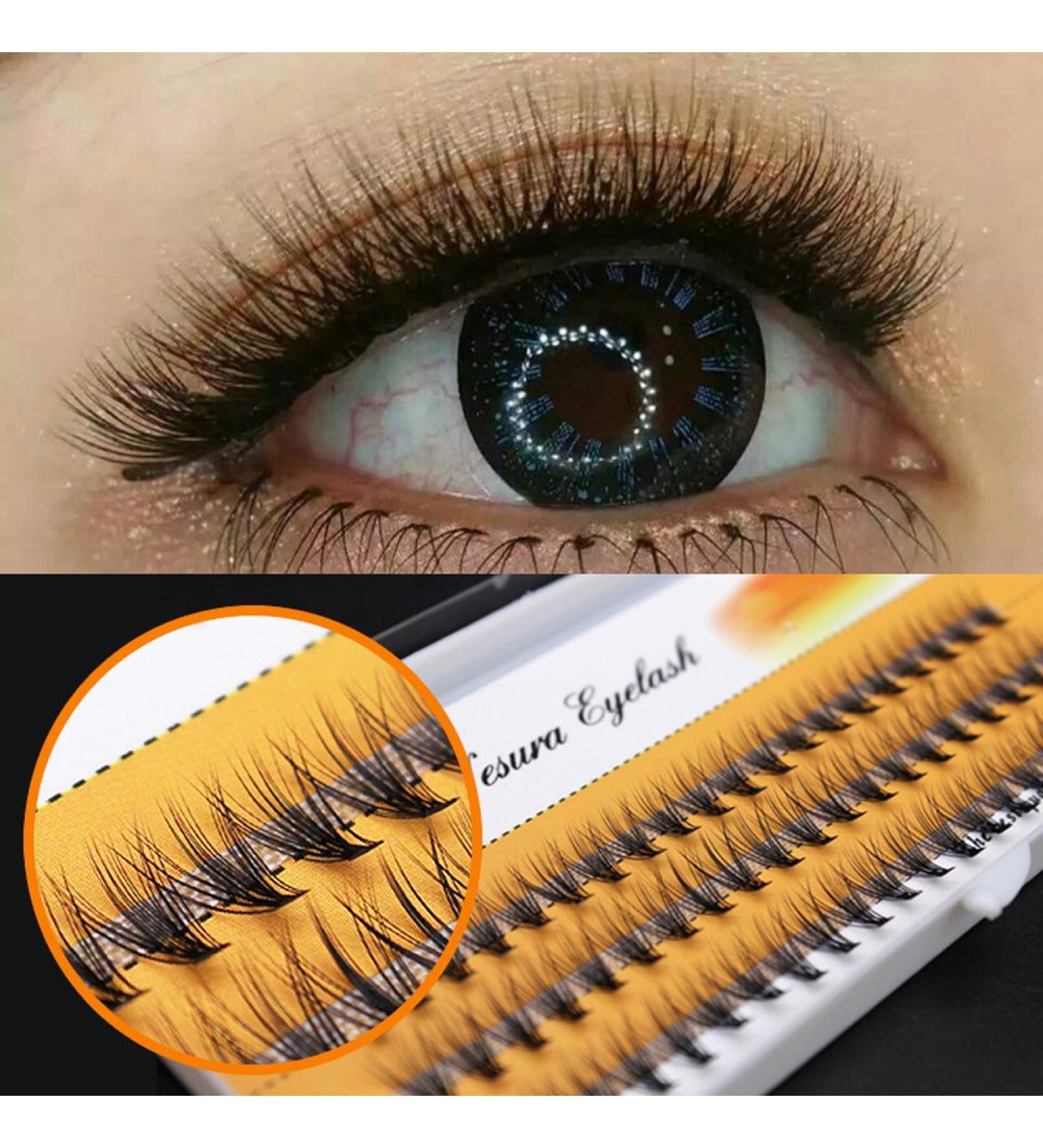 Bodermincer C Curl 0.07mm 60pcs Individual Fake Eyelash Cluster Extensions (8mm) - Buy Online on GoSupps.com