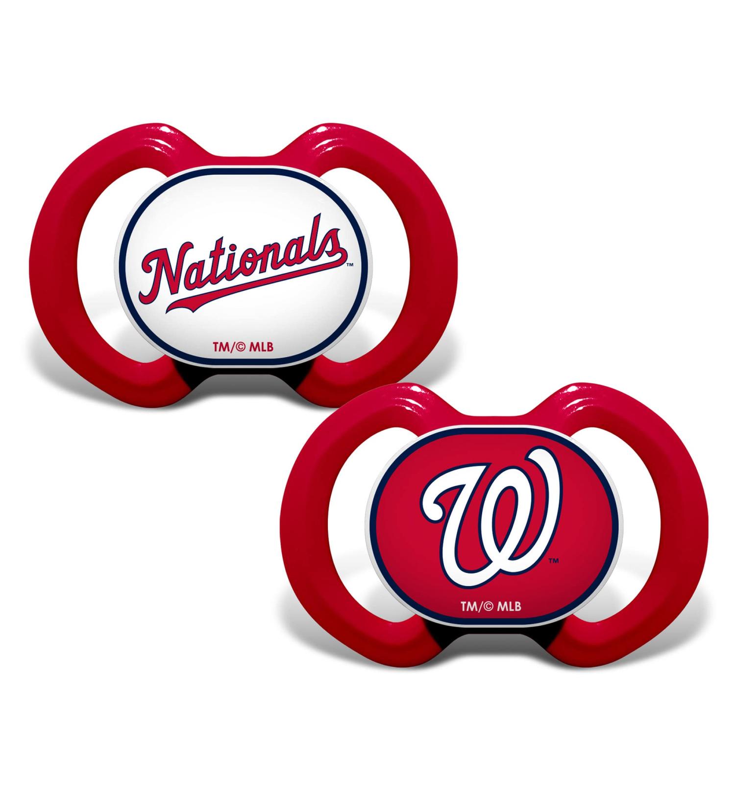 BabyFanatic Pacifier 2-Pack - MLB Washington Nationals - Officially Licensed League Gear