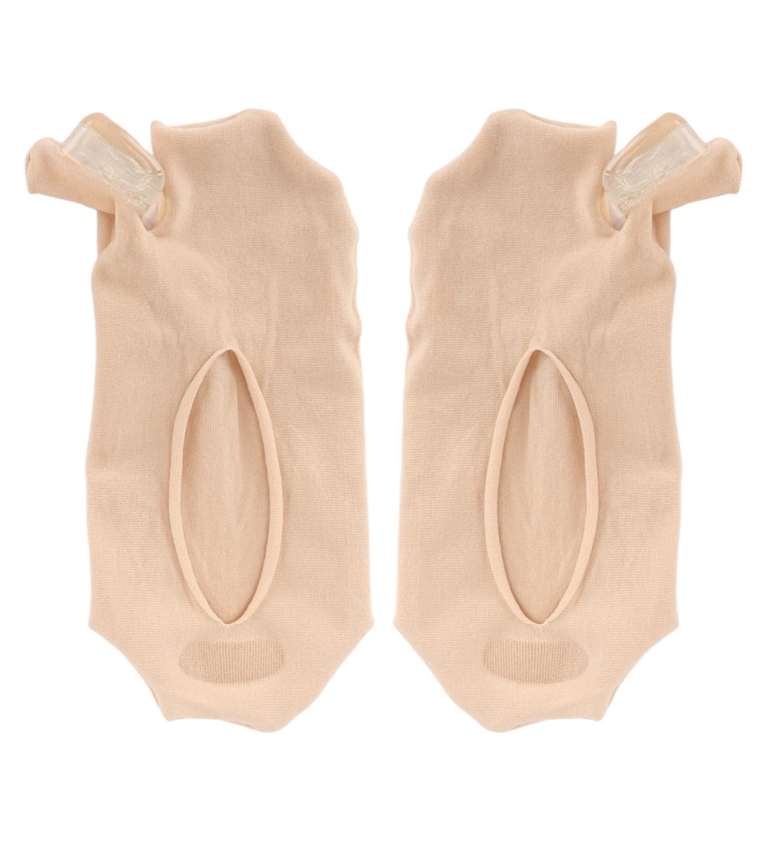 Bunion Relief Socks - Elastic Hallux Valgus Corrector Toe Separator for Women (Skin Color) - Buy Online on GoSupps.com