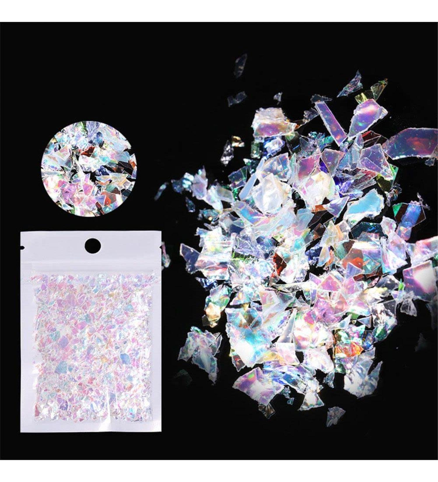 5g/bag Fantasy Shiny Colored Nail Art Sequin Aurora Fragment Irregular Candy Paper Shell Paper(09) - Buy Online on GoSupps.com