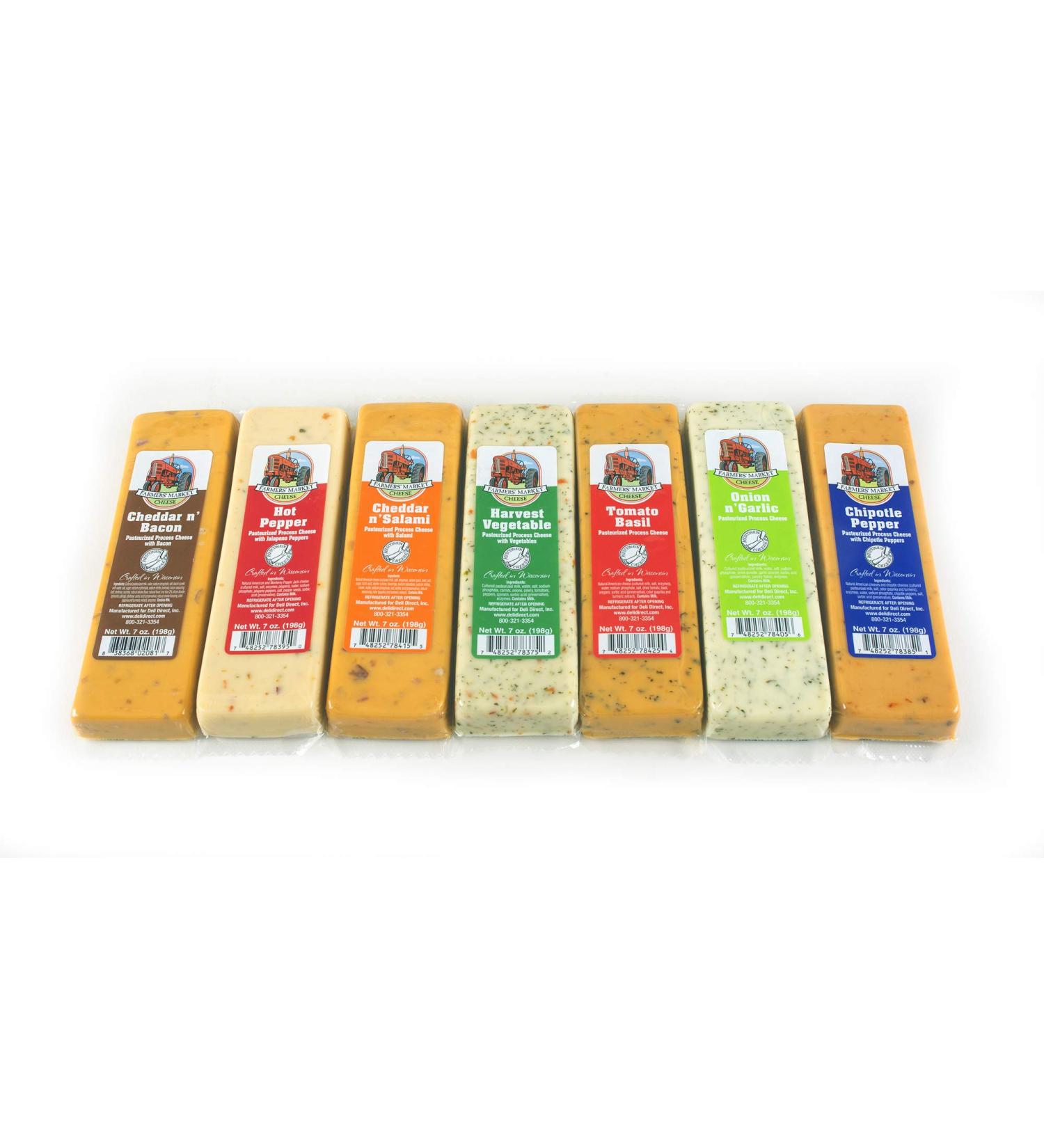 Farmers Market Wisconsin Specialty Cheese Blocks - 7oz (Pack of 7) - Buy Online on GoSupps.com