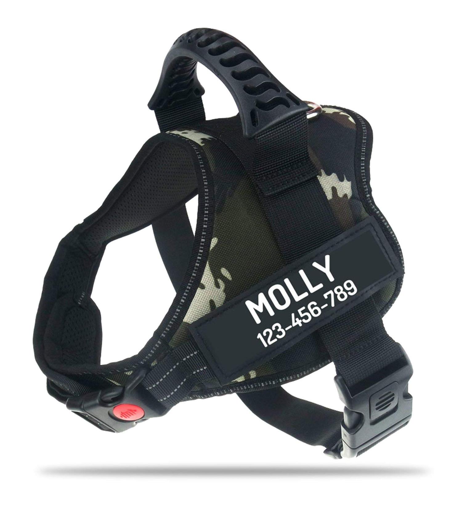 Pawpawify Custom Dog Harness - No Pull Choke-Free Durable for Training & Walking Fits 24-31in Chest - Personalized Name & Phone - Buy Online on GoSupps.com