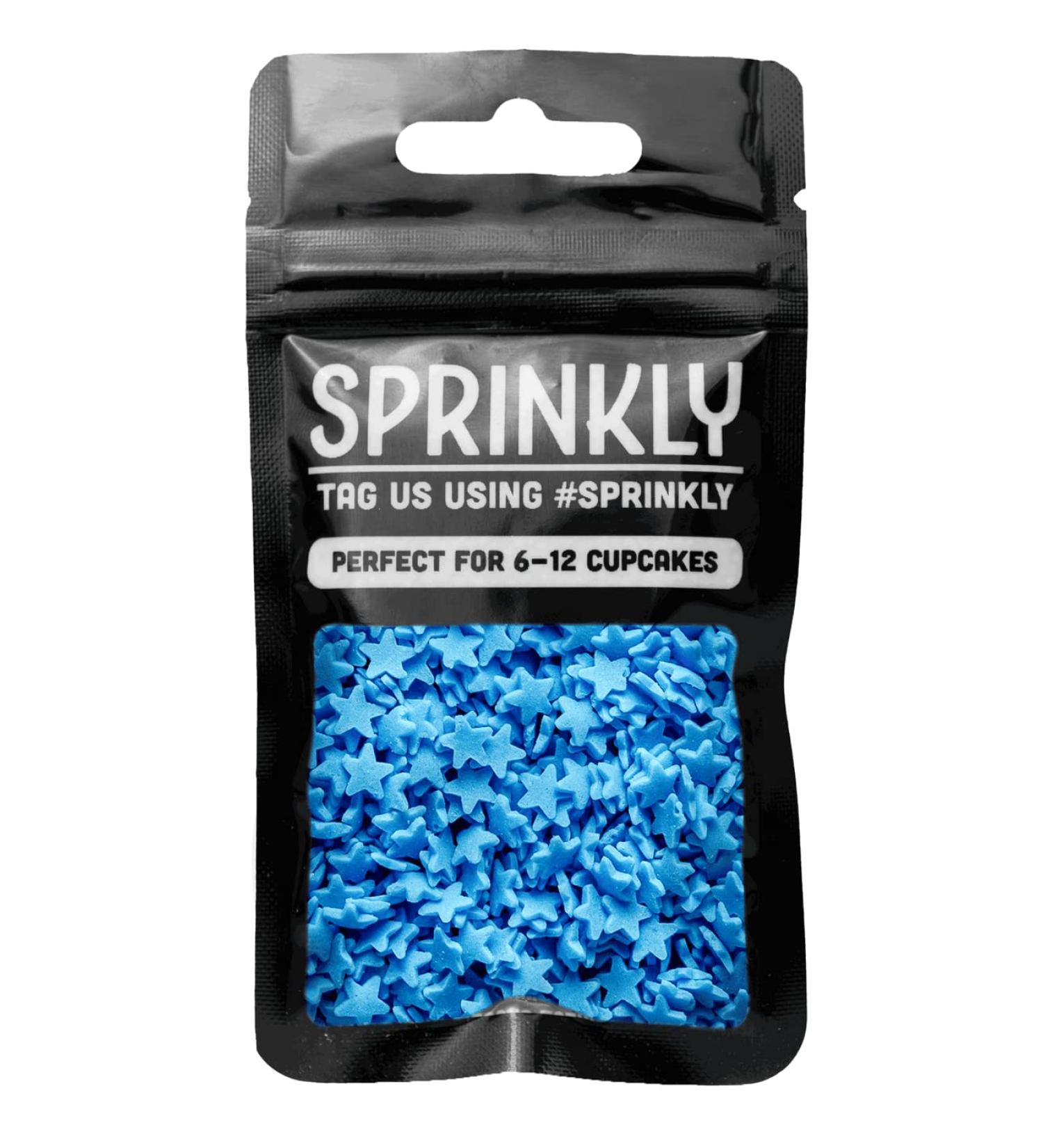 SPRINKLY - Matt Stars - Blue - 25g 25g Sample Packet Blue
