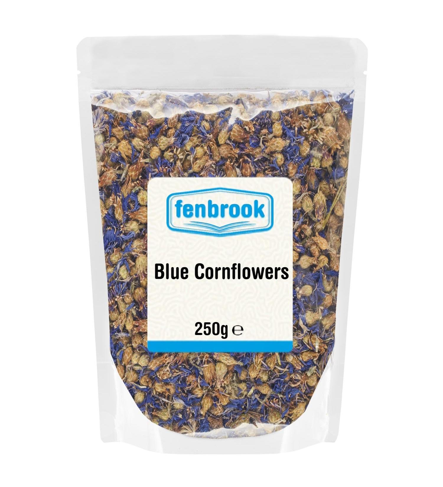 Dried Whole Blue Cornflowers 250g by Fenbrook
