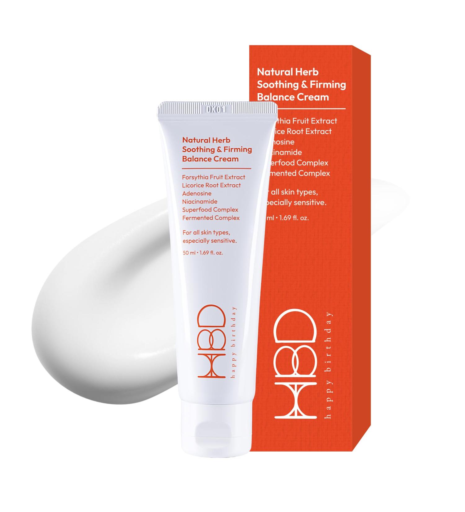 HBD Soothing & Firming Face Moisturizer with Niacinamide & Adenosine Korean Anti-Wrinkle & Hydrating Cream Lightweight, Sensitive Skin Safe, 1.69 Fl Oz - Buy Online on GoSupps.com