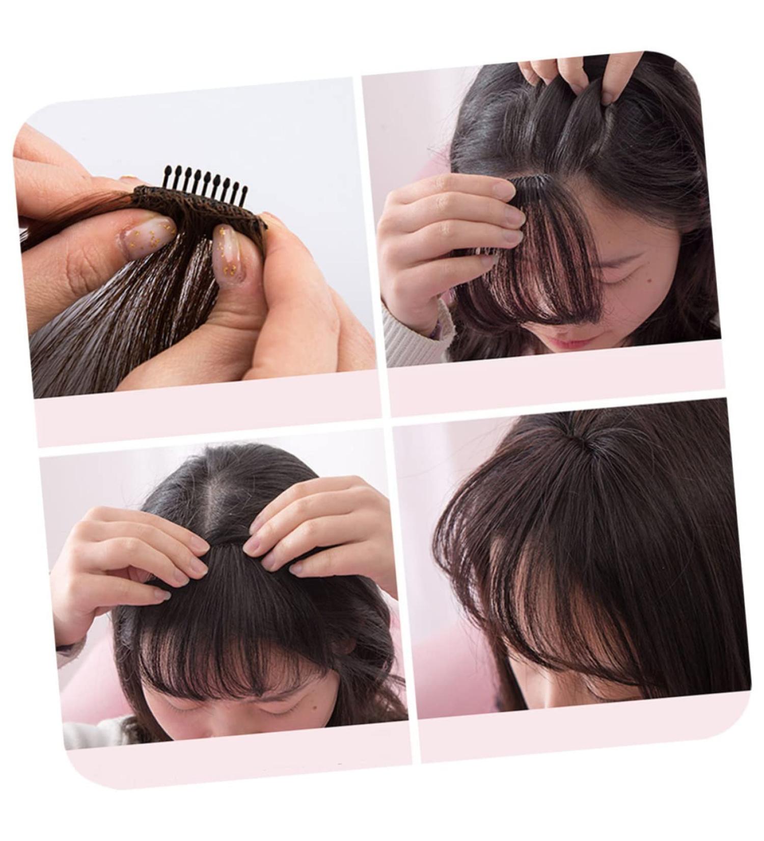 FRCOLOR Tassles Clip on Fringe Bangs Turneric Front Fringe Clip Tassel Thick Front Neat Bang Hair Bangs Clip Front Neat Air Bangs Straight Flat Clip in Air Fringe Stripe Woman Edge - Buy Online on GoSupps.com