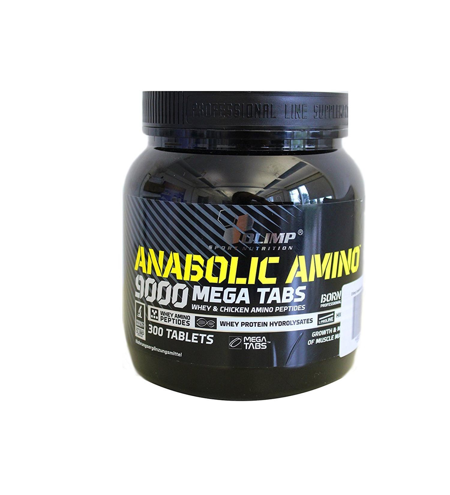Olimp Anabolic Amino 9000 Amino Acid 100% Tablets Bcaa 300 Tabs (1x675g) 300 pieces (1 pack)