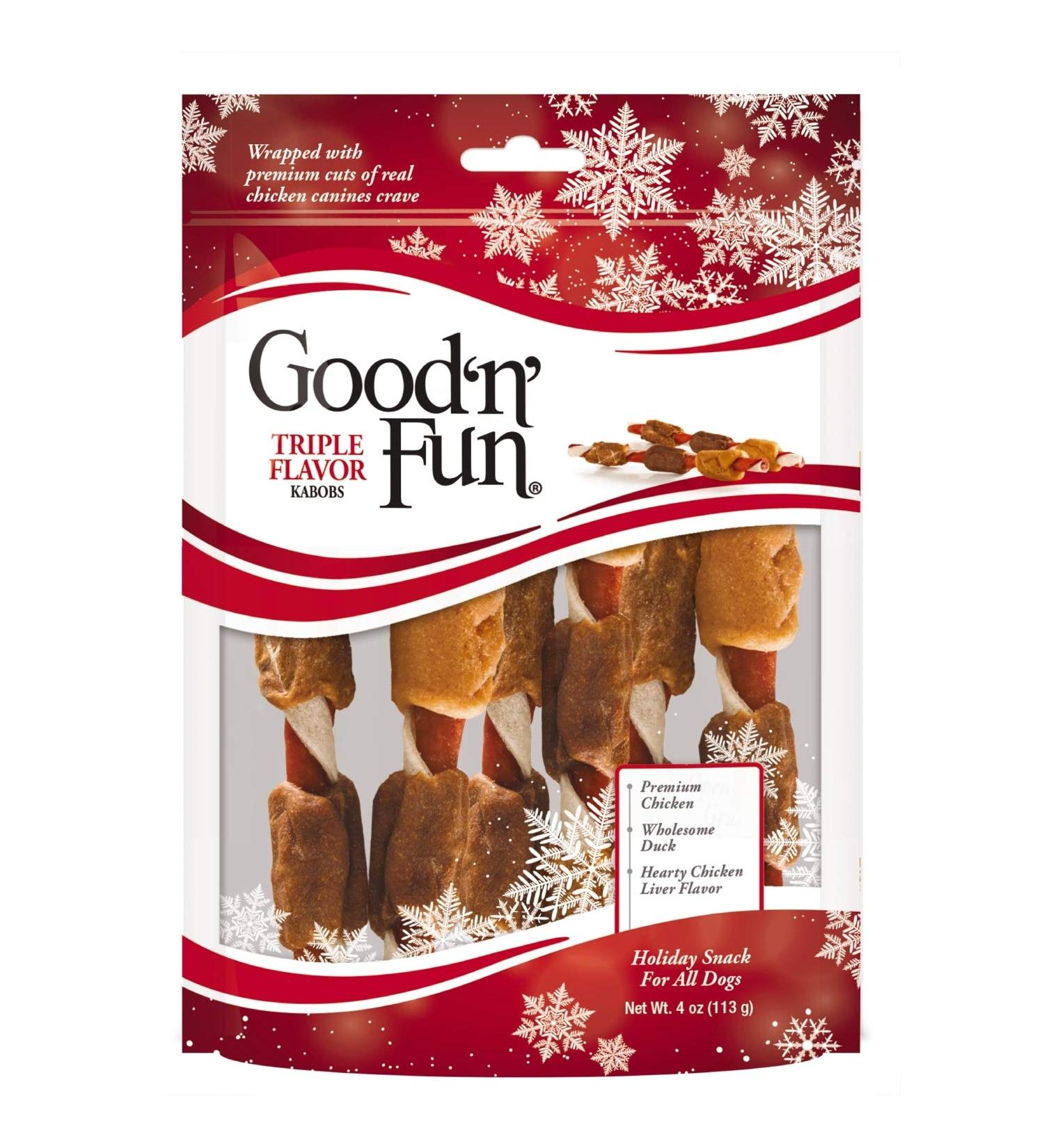 Good N Fun Triple Flavored Rawhide Kabobs for Dogs - Delicious & Nutritious Chews - Buy Online on GoSupps.com