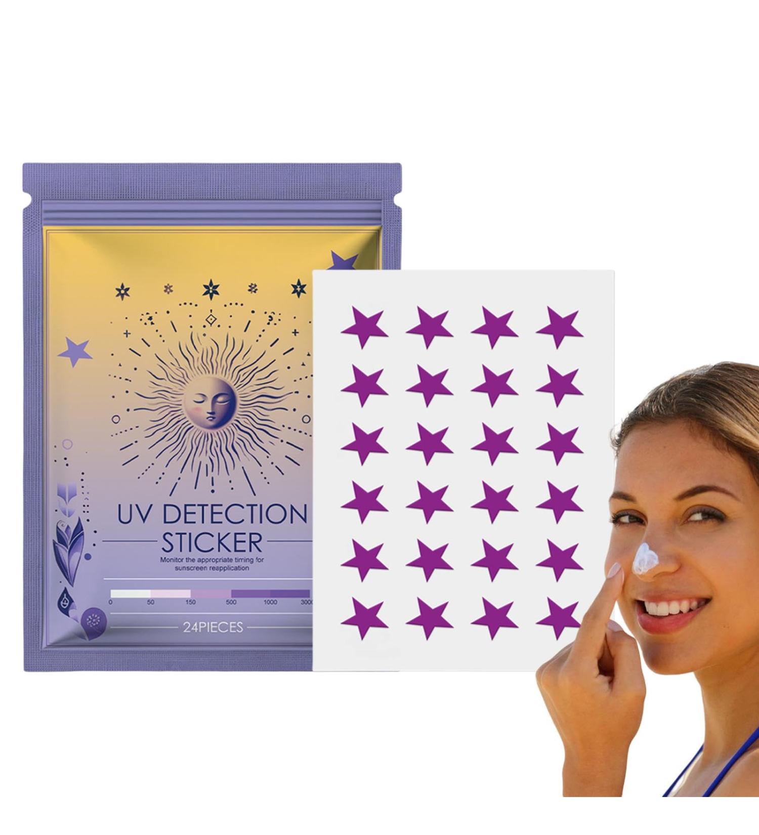 demaxiyad UV Detection Patches Sunscreen Stickers Sunscreen Reminder Stickers Know When to Re-Apply Sunscreen Sun Patch for Sunscreen Star - Buy Online on GoSupps.com