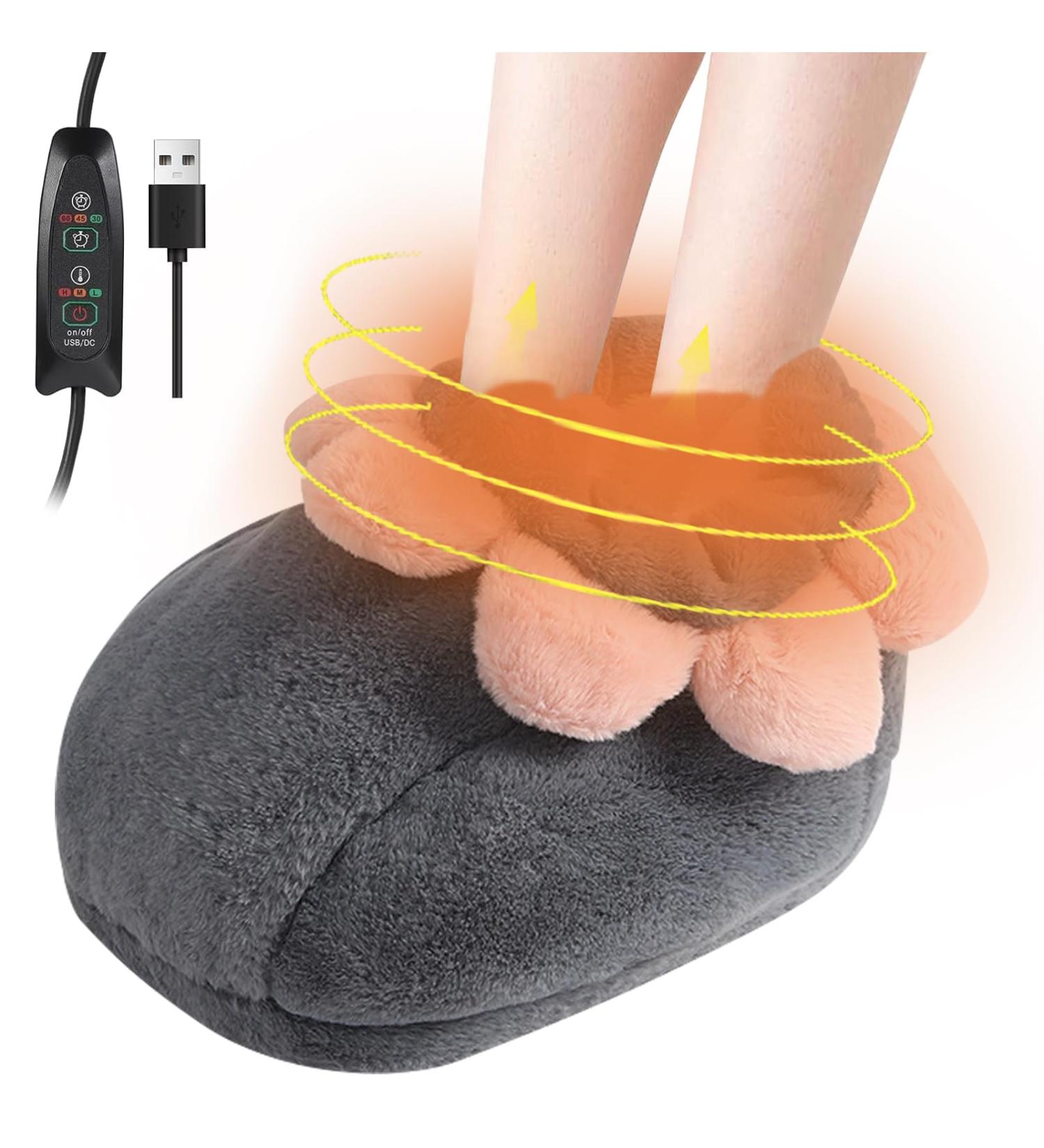 Buy Electric Foot Warmer - 3 Timers & Temperature Levels Automatic Shut-Off Washable Lining - Ideal for Men (Gray) - Buy Online on GoSupps.com
