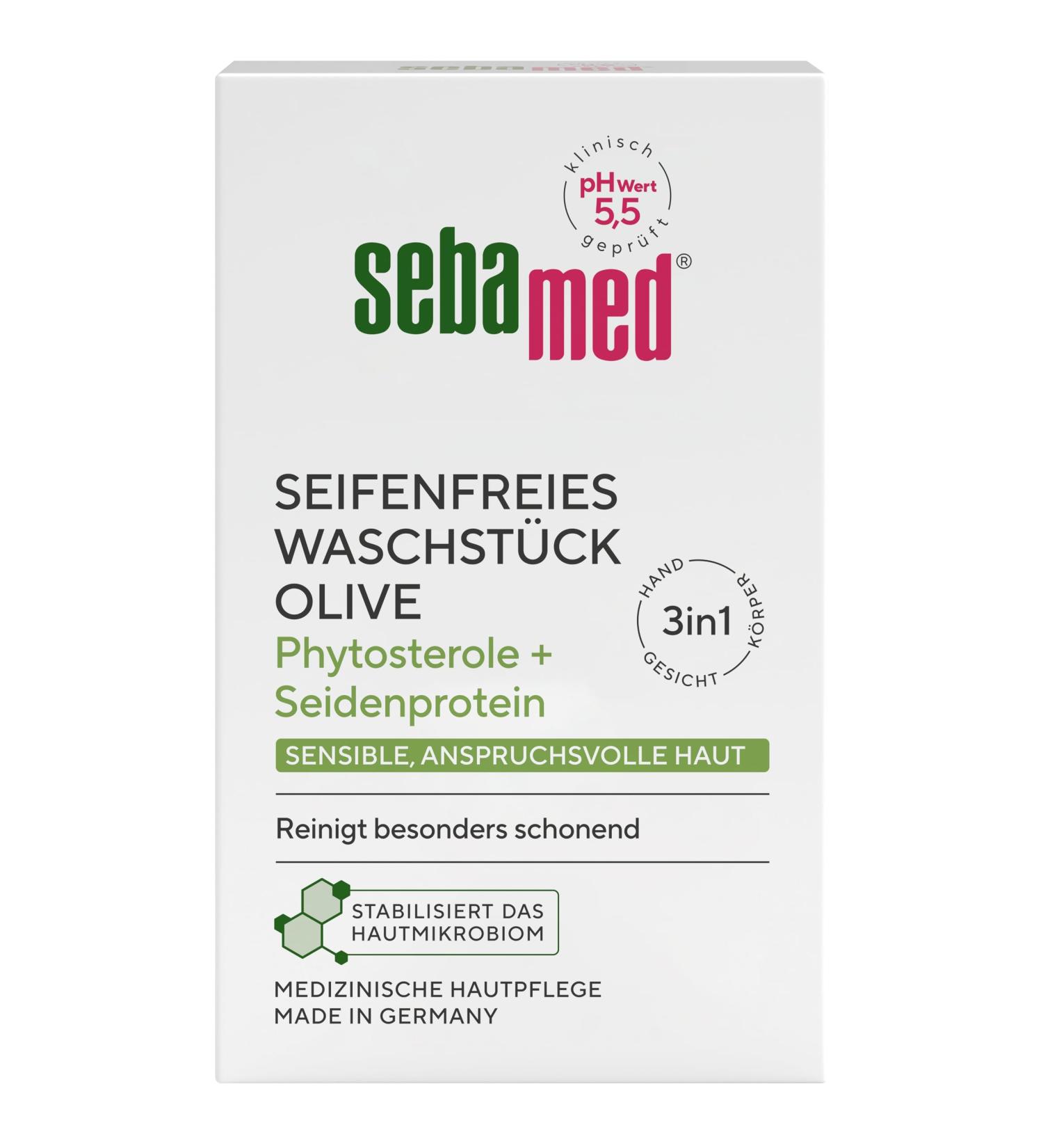  SEBAMED Sebamed Soap-Free Shampoo Olive 150g for daily soap-free cleansing of sensitive and demanding skin cleanses particularly gently suitable for washing hands  - Buy Online on GoSupps.com